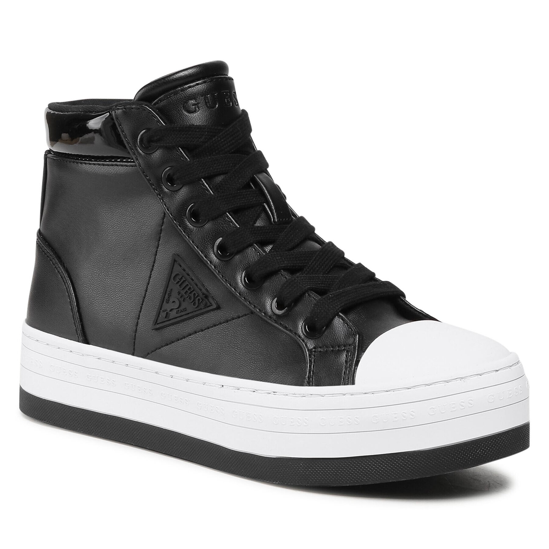 Guess Кецове Bask3 FL5BS3 ELE12 Черен - Pepit.bg