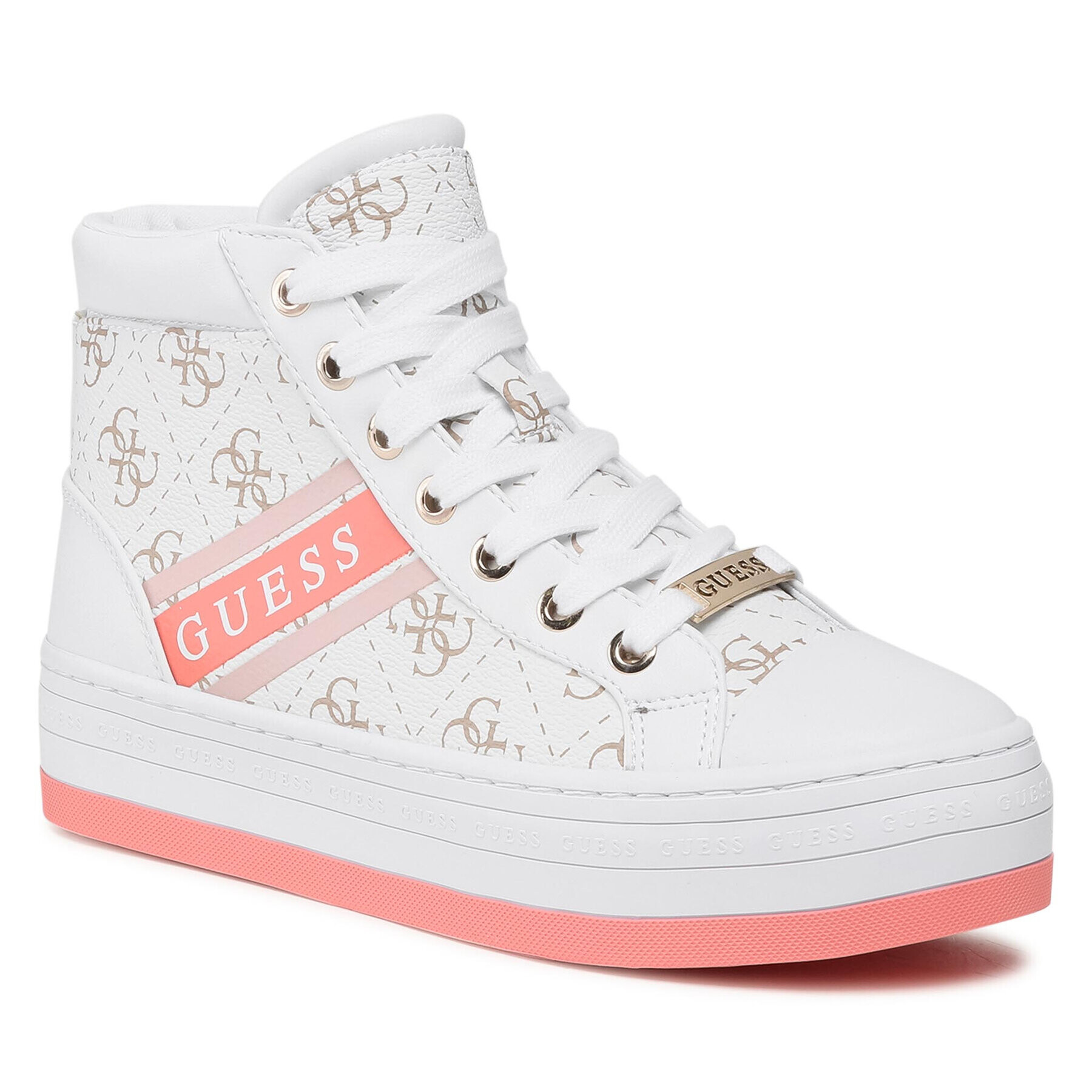 Guess Кецове Barron FL6BRR ELE12 Бял - Pepit.bg
