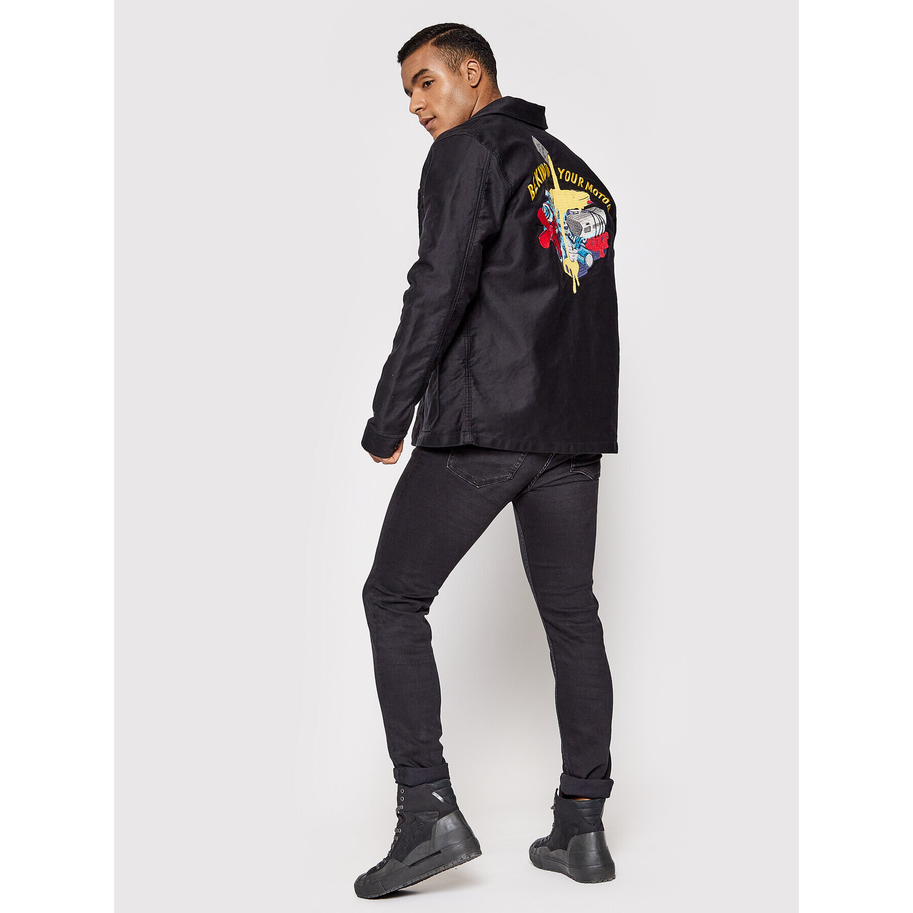 Guess Кецове Ederle Boot FM7EDB LEA12 Черен - Pepit.bg