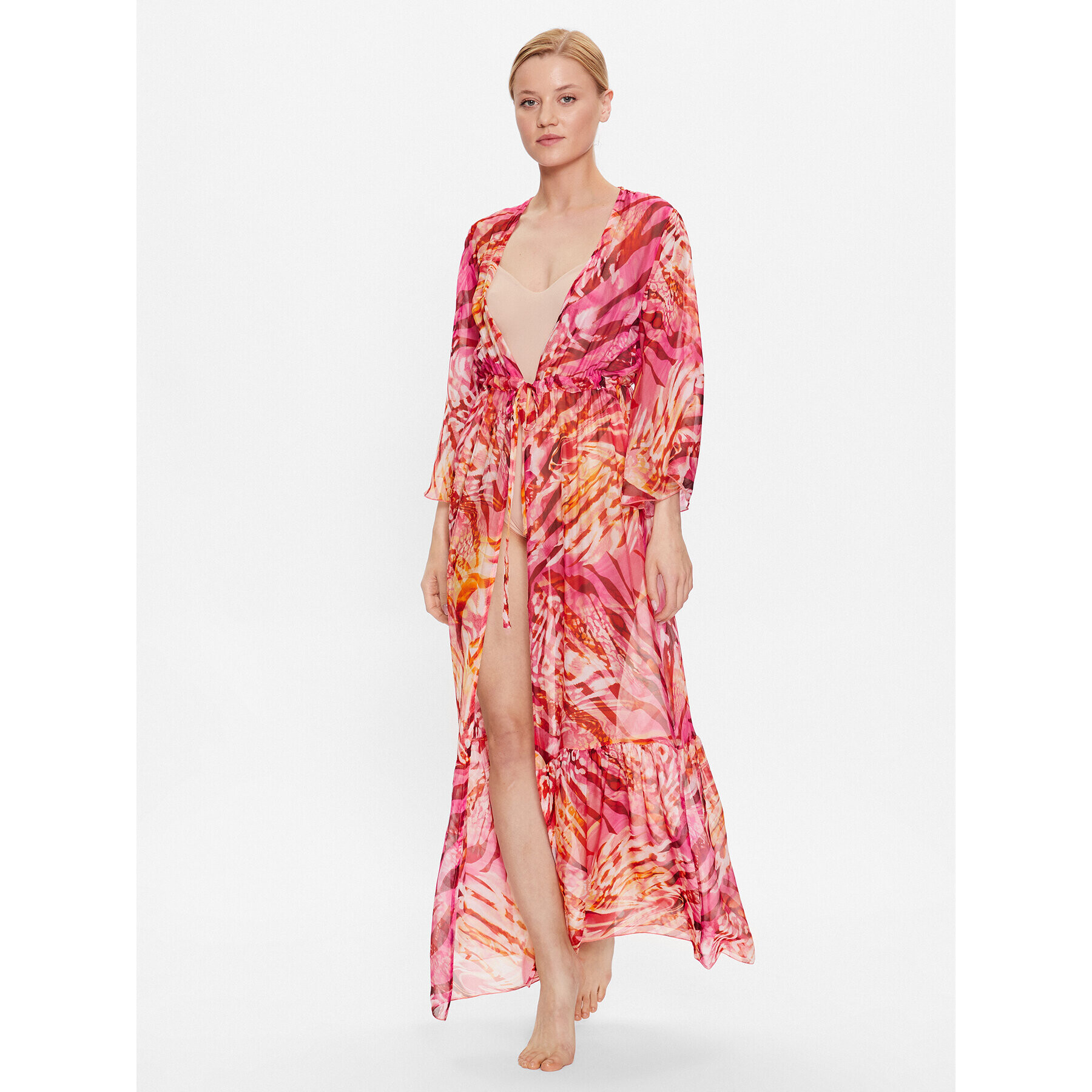 Guess Кимоно E3GK09 WE550 Розов Regular Fit - Pepit.bg