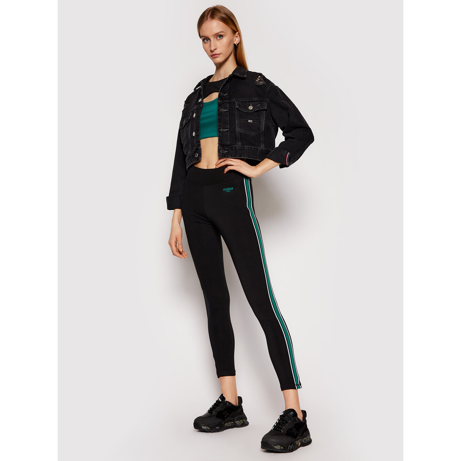 Guess Клин Racer O1RA38 MC04E Черен Slim Fit - Pepit.bg