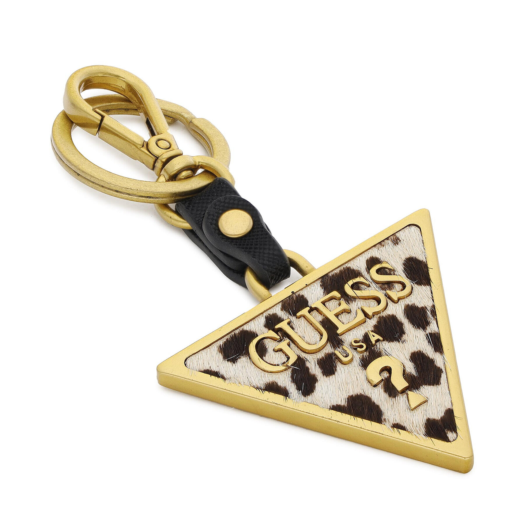 Guess Ключодържател Leather Triangle Keyring RW7420 P2201 Златист - Pepit.bg