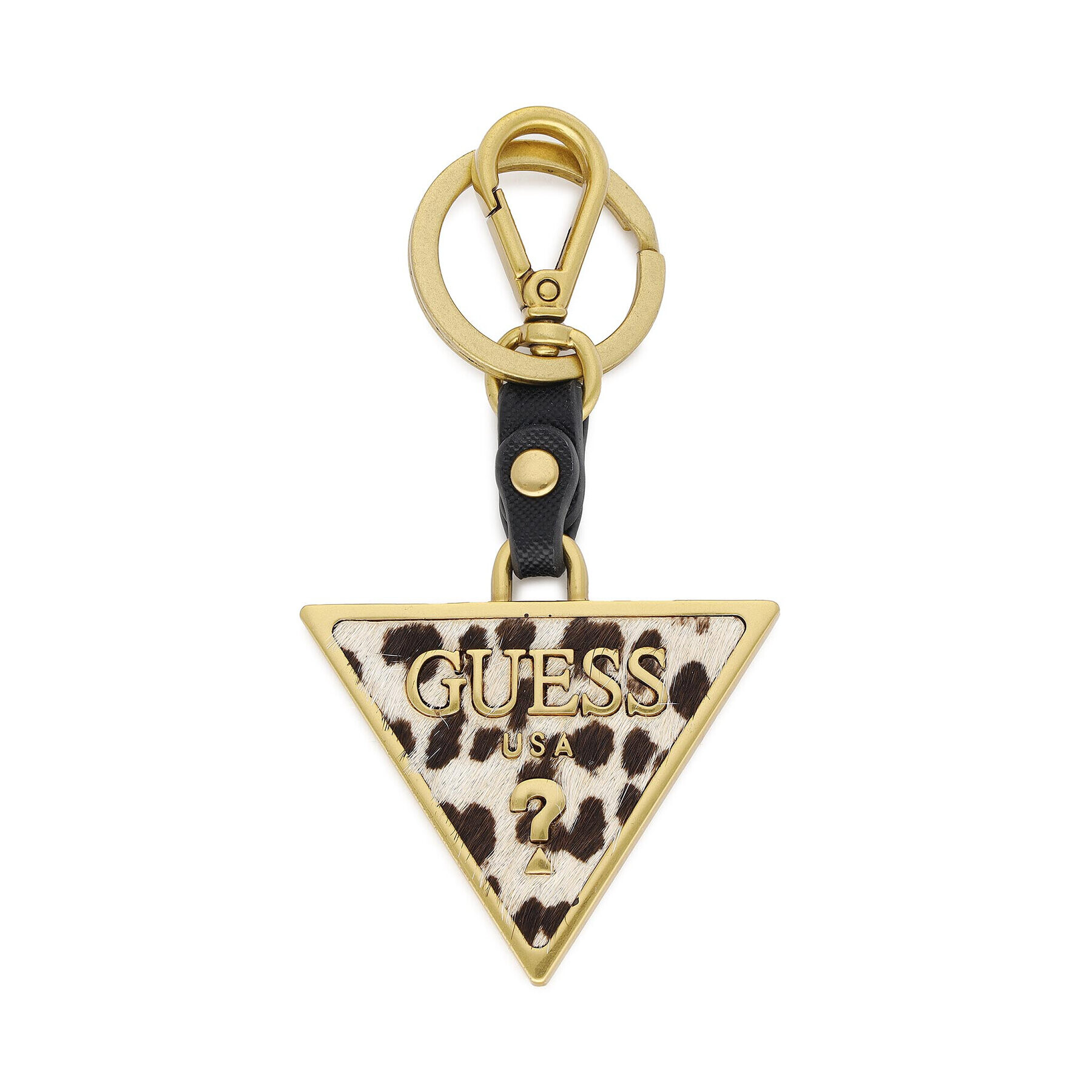 Guess Ключодържател Leather Triangle Keyring RW7420 P2201 Златист - Pepit.bg