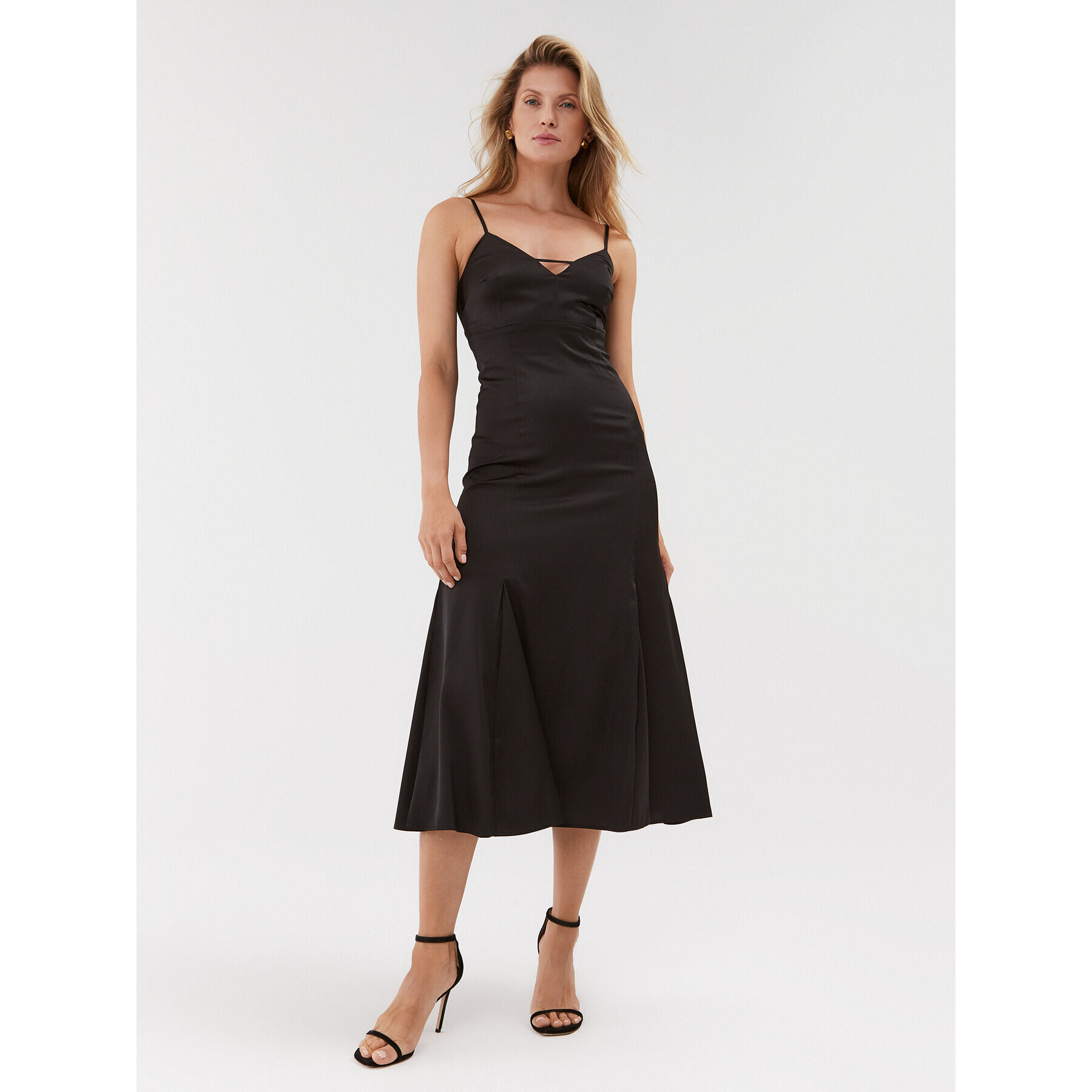 Guess Коктейлна рокля W3BK0T WEFC2 Черен Regular Fit - Pepit.bg