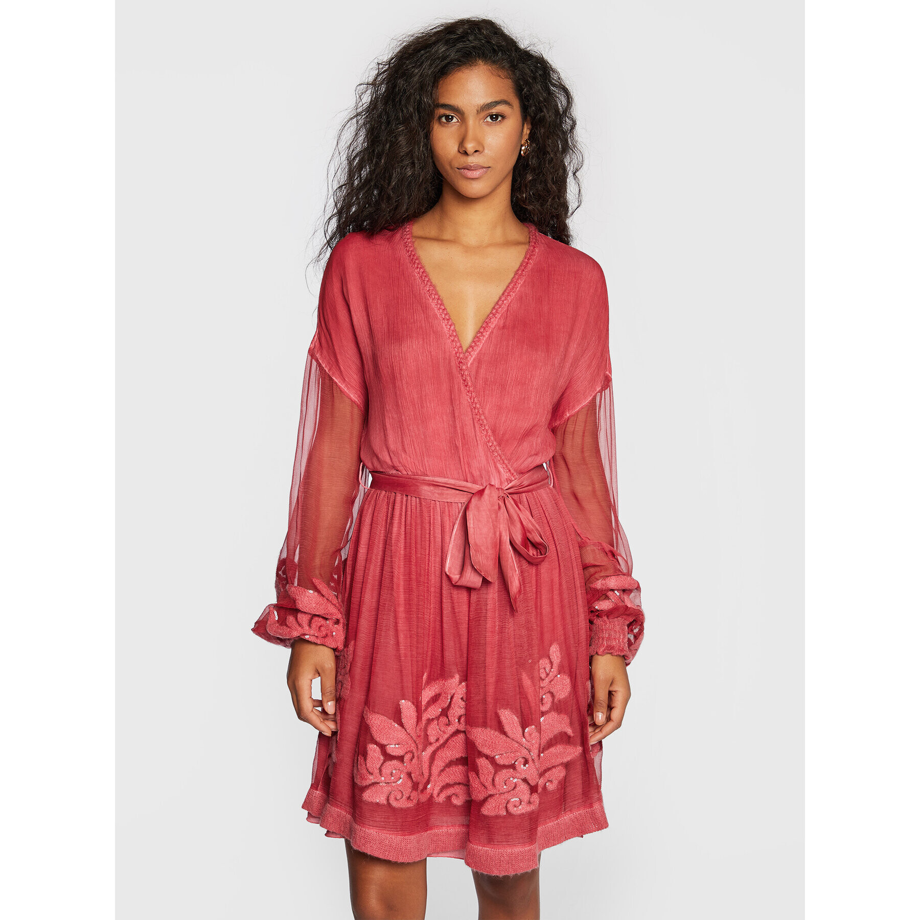 Guess Коктейлна рокля W2BK27 WEXM0 Червен Regular Fit - Pepit.bg