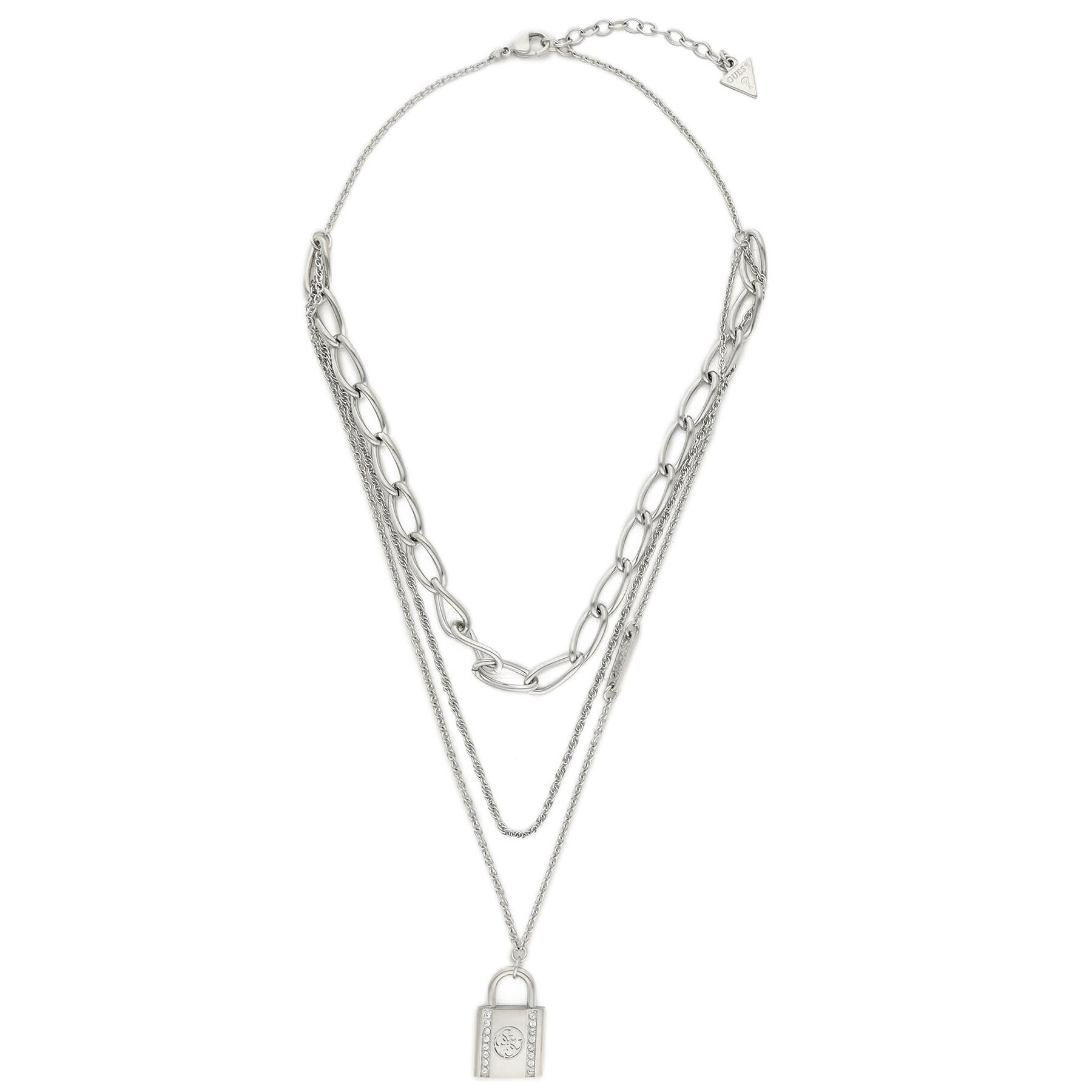 Guess Колие JUBN01 090JW Сребрист - Pepit.bg