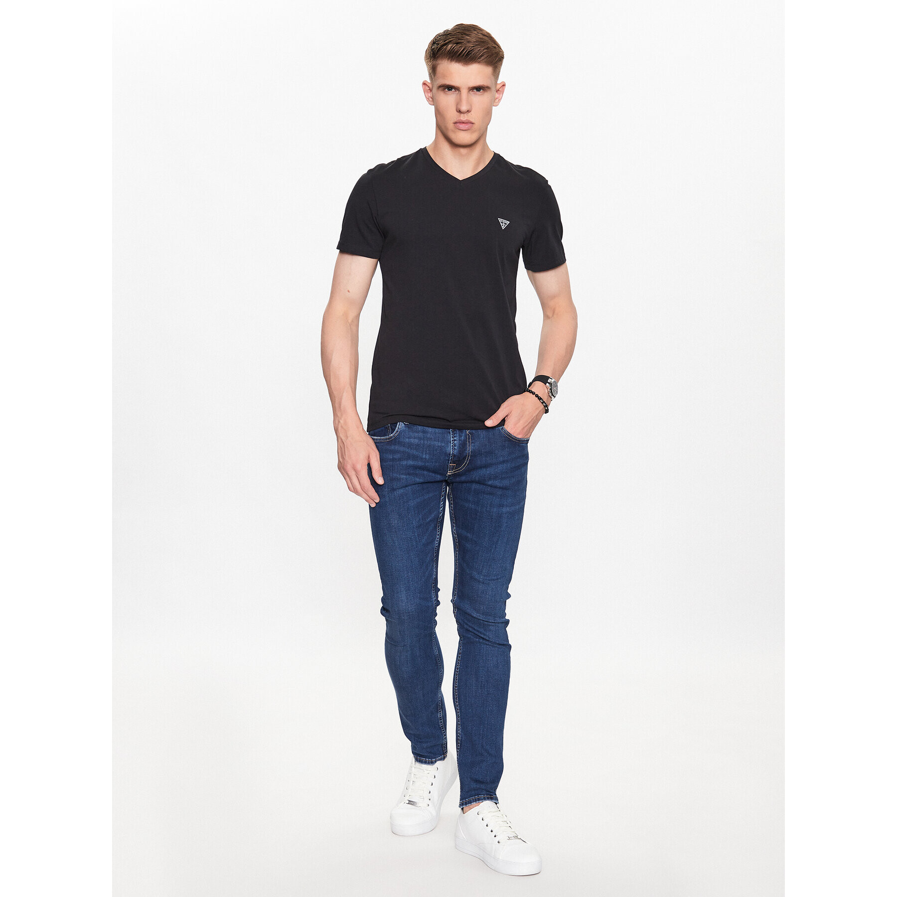 Guess Комплект 2 тишъртки U97G03 K6YW1 Черен Regular Fit - Pepit.bg