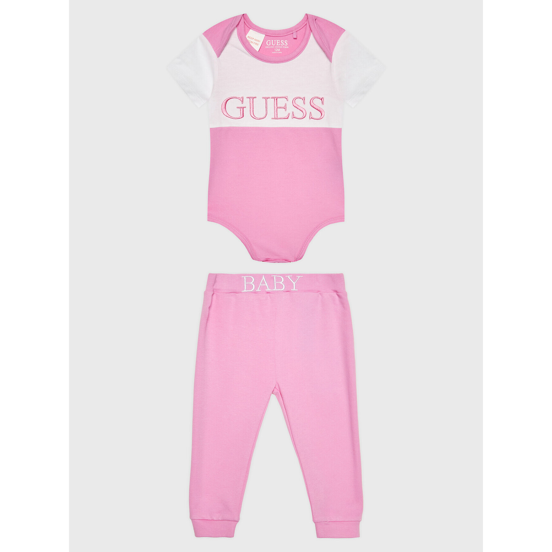 Guess Комплект боди и панталон H2RW03 J1311 Розов Regular Fit - Pepit.bg