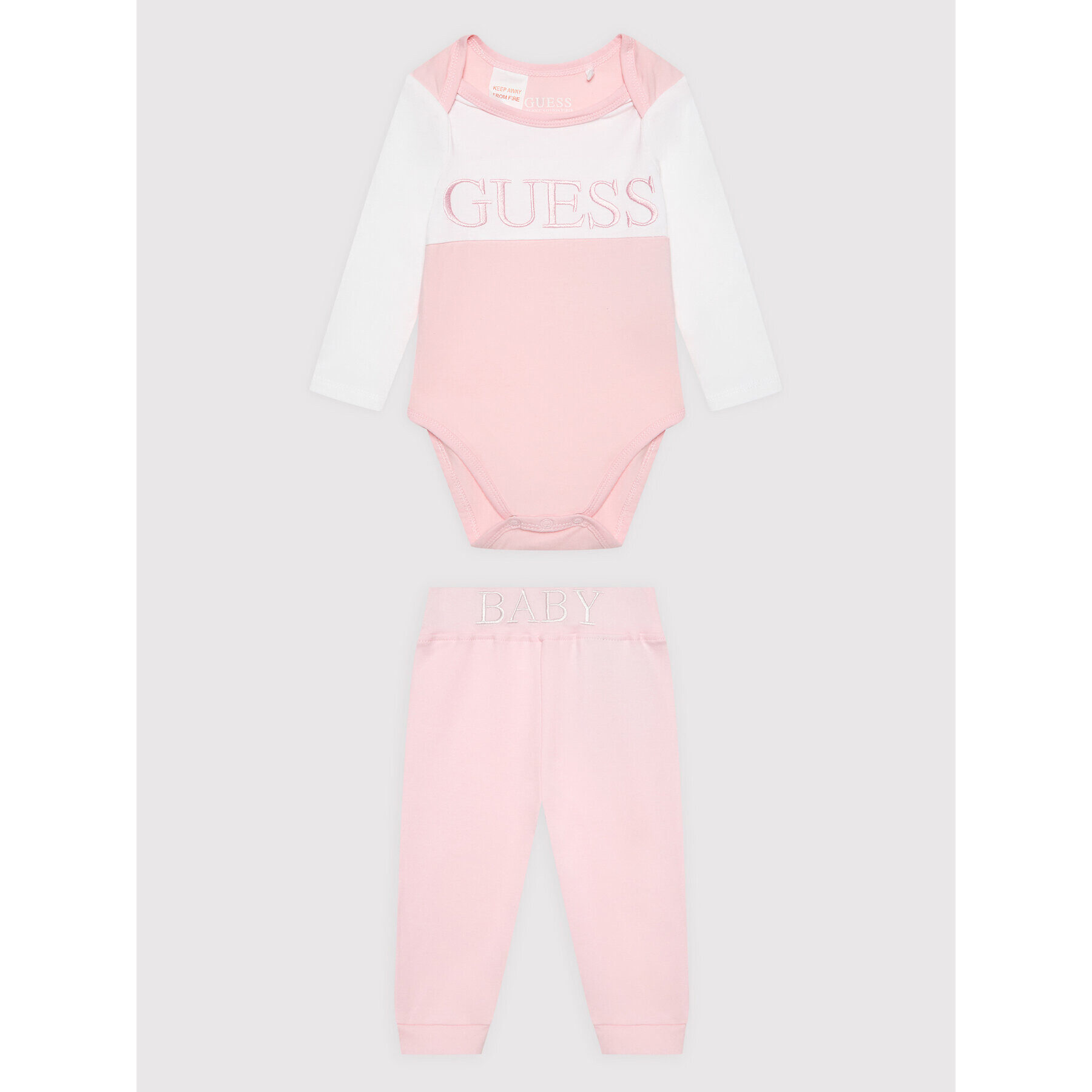 Guess Комплект боди и панталон H2YW06 J1313 Розов Regular Fit - Pepit.bg