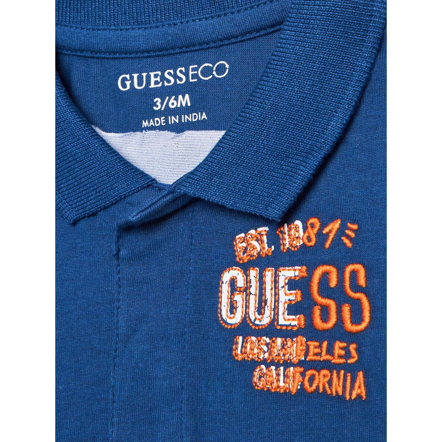 Guess Комплект от тениска с яка и къси панталони I3GG03 K8HM3 Син Regular Fit - Pepit.bg