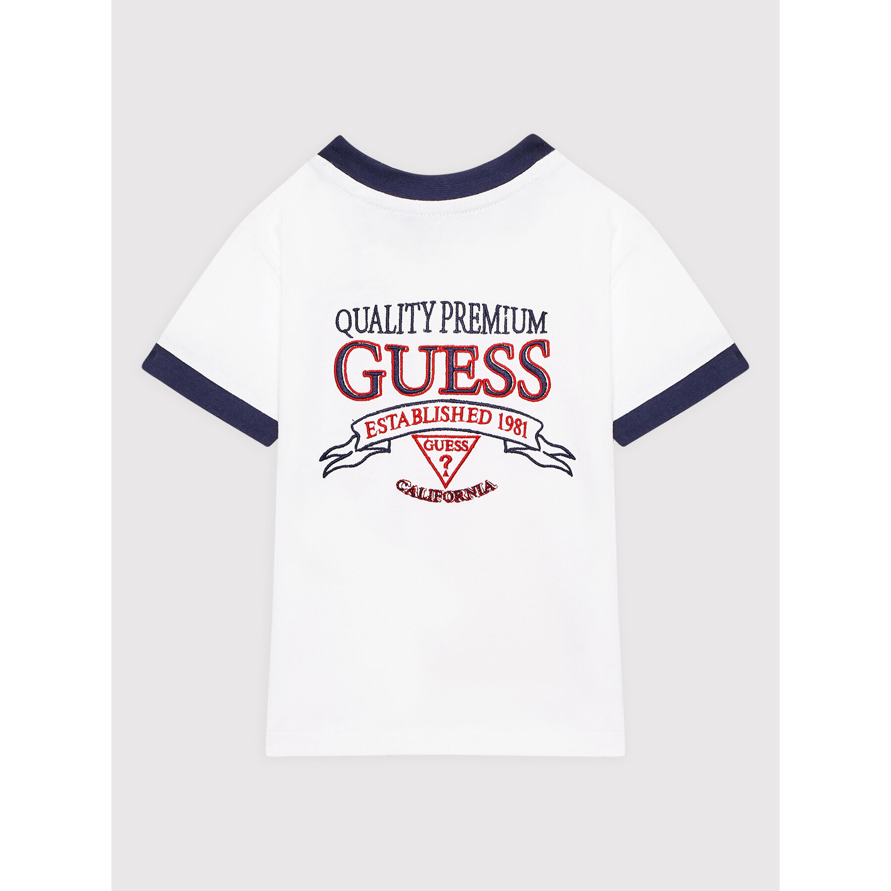 Guess Комплект от тениска с яка и къси панталони I2GG07 K5M20 Бял Regular Fit - Pepit.bg