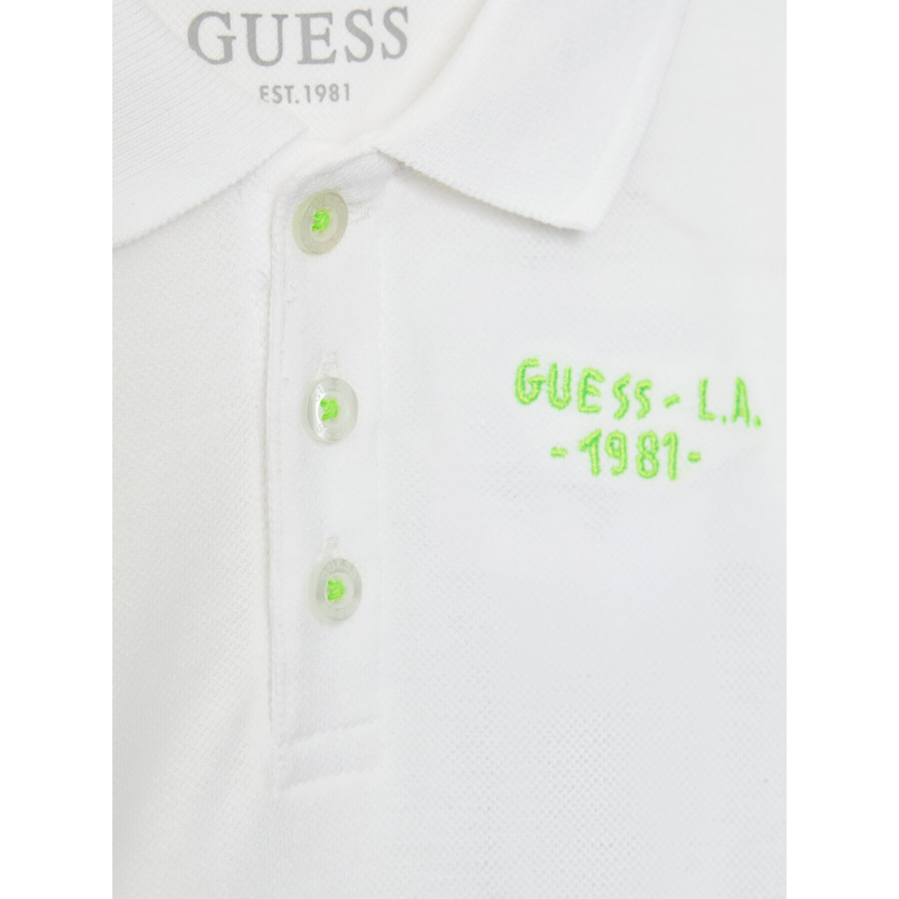 Guess Комплект от тениска с яка и къси панталони I2GG15 K9MY0 Бял Regular Fit - Pepit.bg