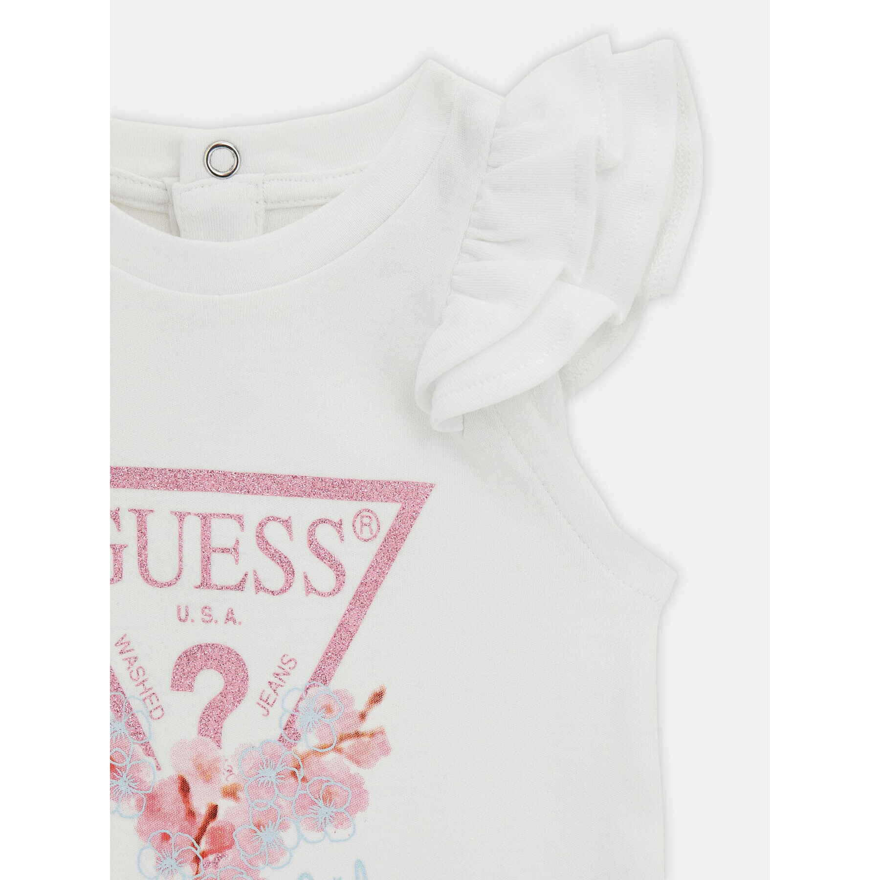 Guess Комплект тишърт и клин A4RG20 KA6W4 Бял Regular Fit - Pepit.bg