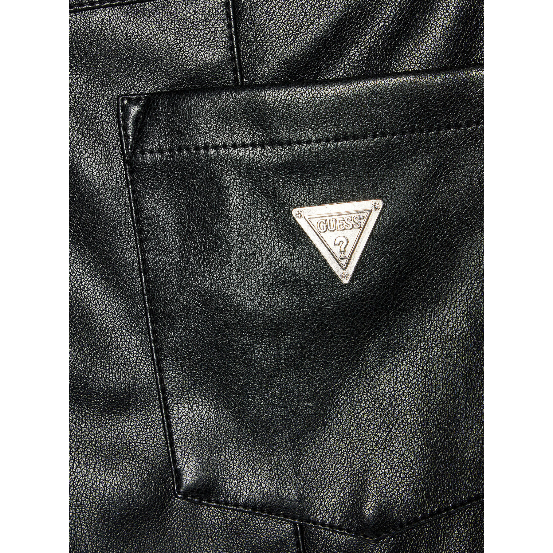 Guess Кожени панталони J3BB04 WE8D0 Черен Regular Fit - Pepit.bg