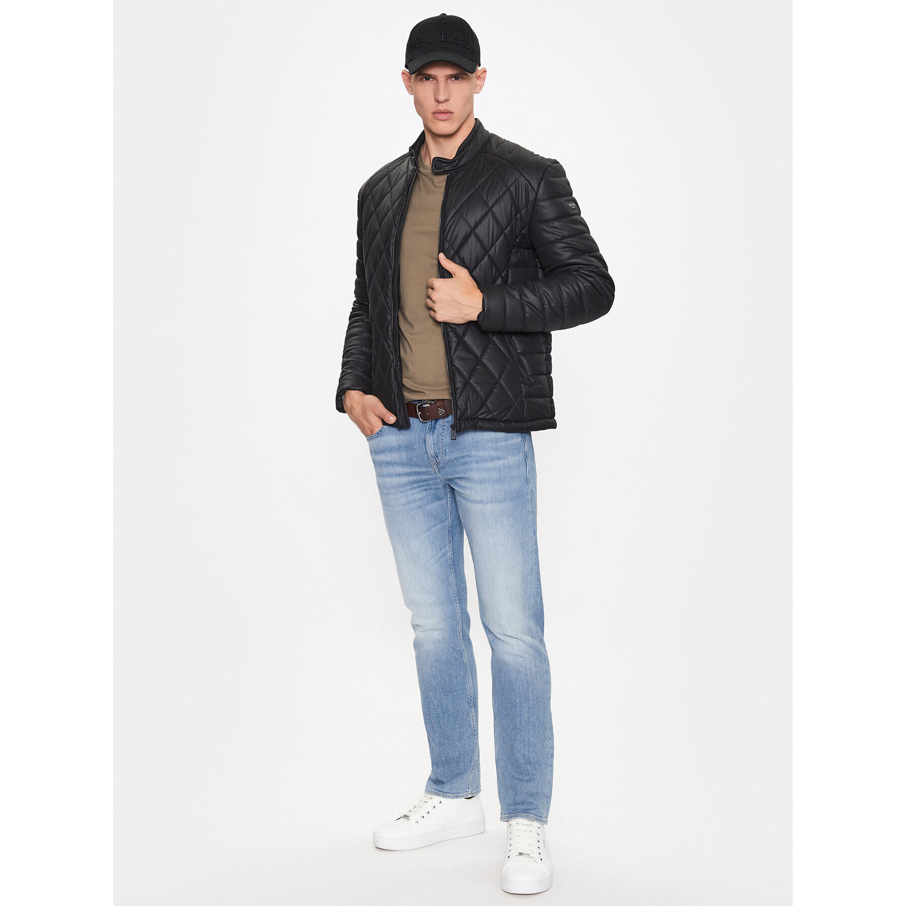 Guess Кожено яке M3YL06 WFHD0 Черен Regular Fit - Pepit.bg