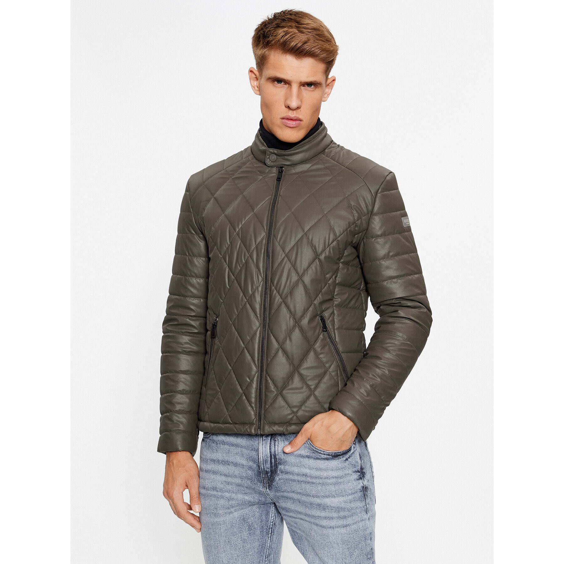 Guess Кожено яке M3YL06 WFHD0 Кафяв Regular Fit - Pepit.bg