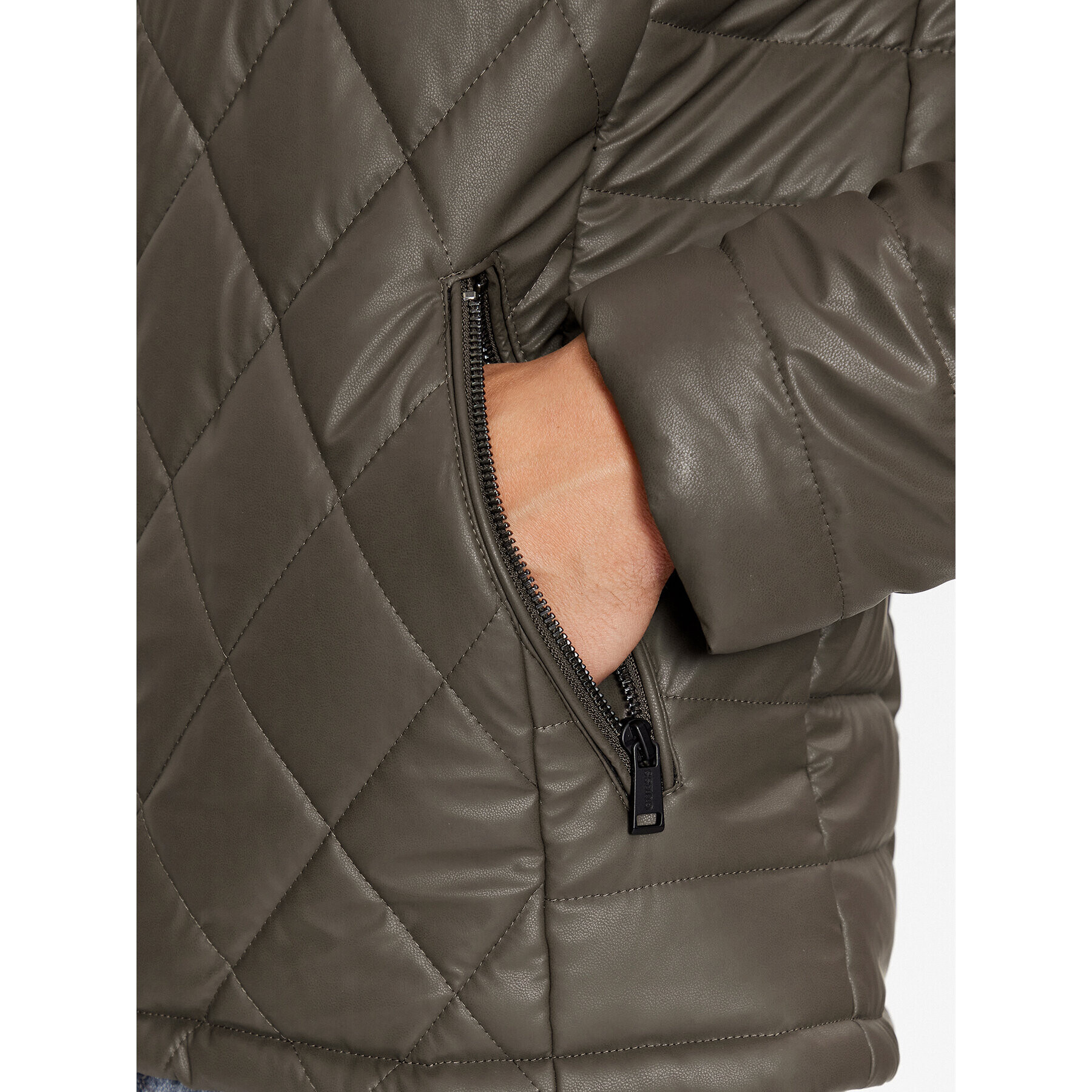 Guess Кожено яке M3YL06 WFHD0 Кафяв Regular Fit - Pepit.bg