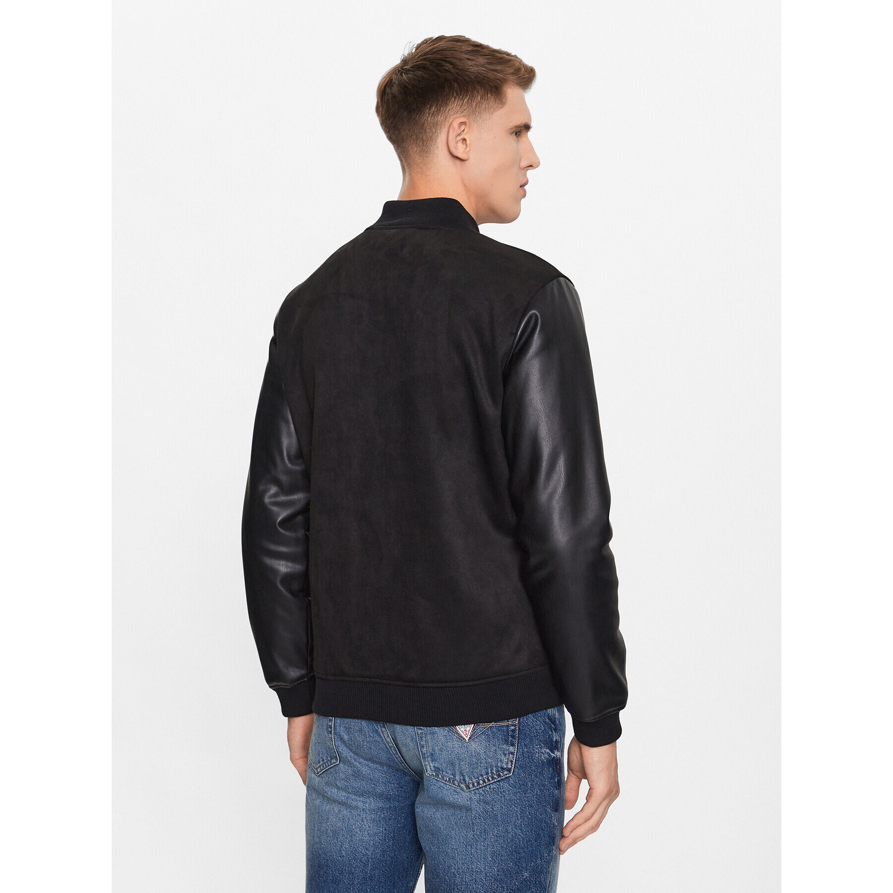 Guess Кожено яке M3YL12 WFHO0 Черен Regular Fit - Pepit.bg