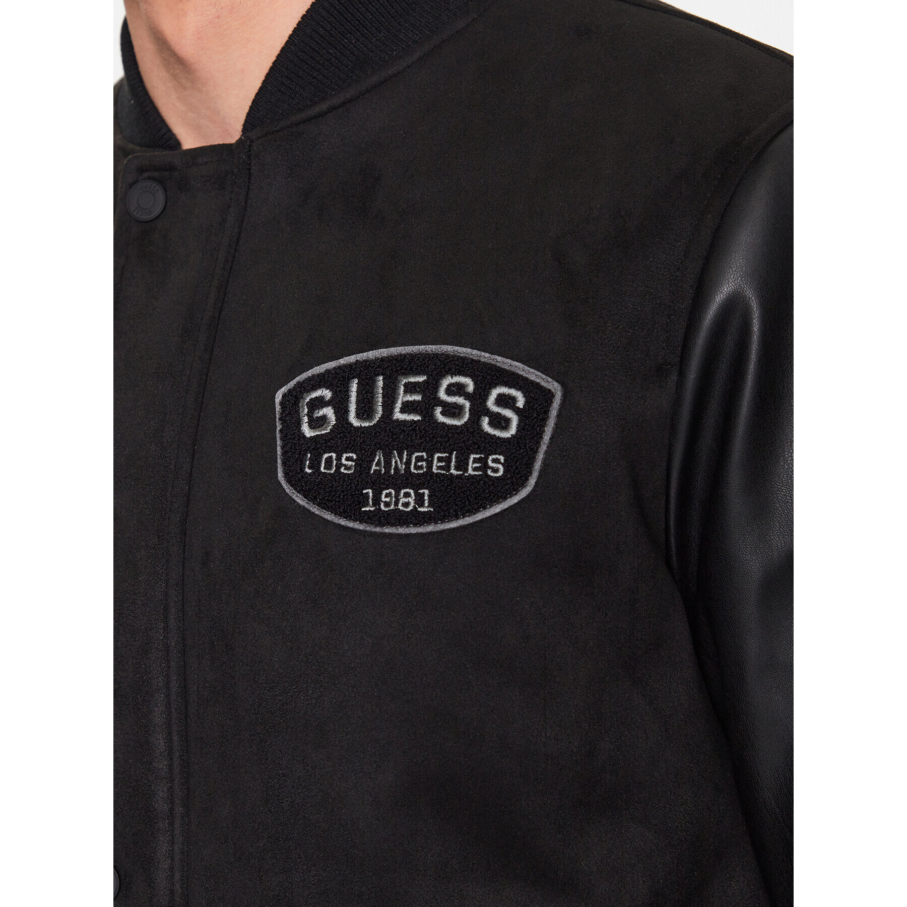Guess Кожено яке M3YL12 WFHO0 Черен Regular Fit - Pepit.bg