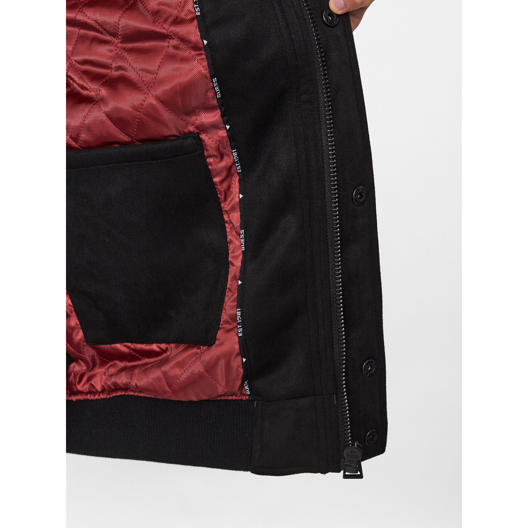 Guess Кожено яке M3YL12 WFHO0 Черен Regular Fit - Pepit.bg