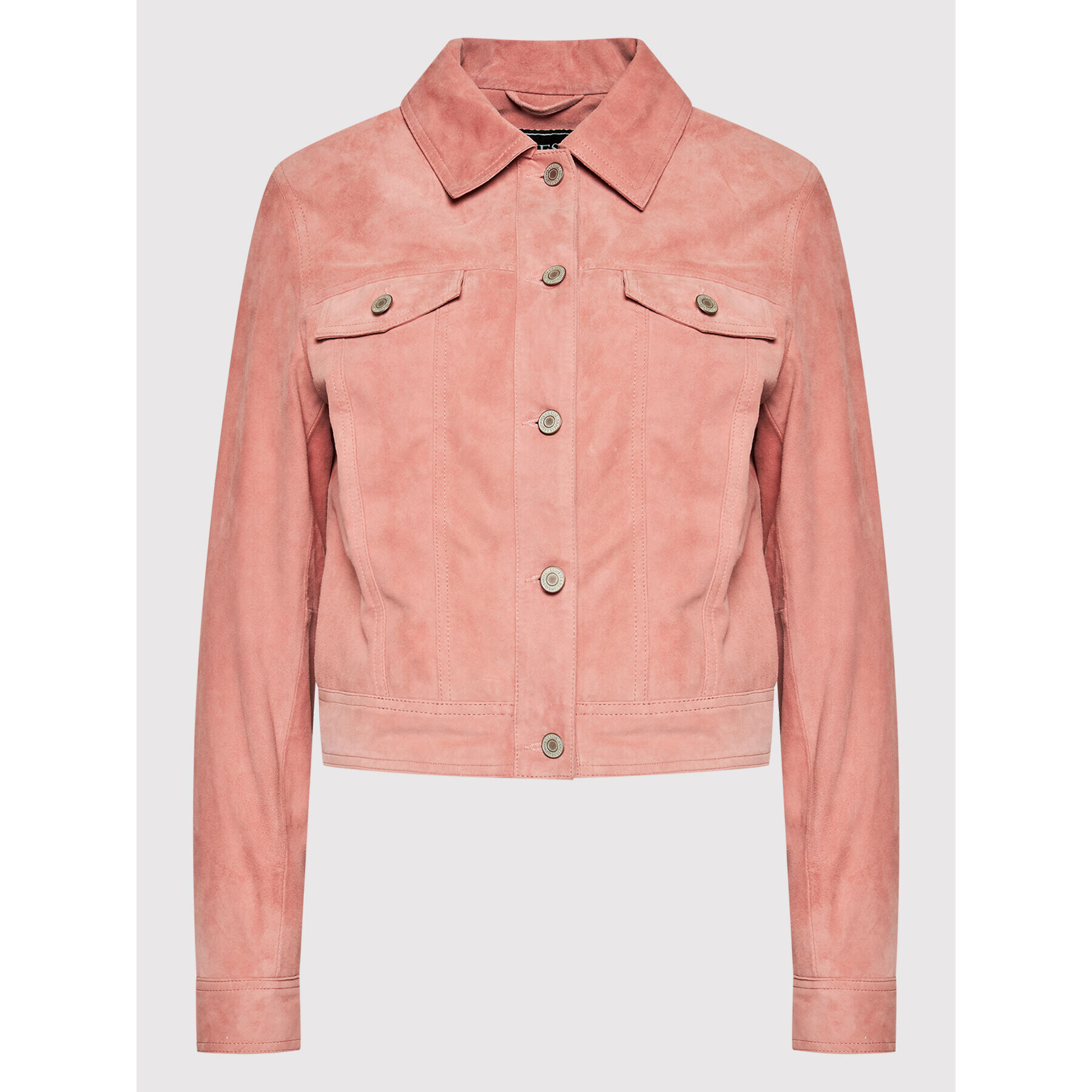 Guess Кожено яке W2GL08 L0P70 Розов Slim Fit - Pepit.bg