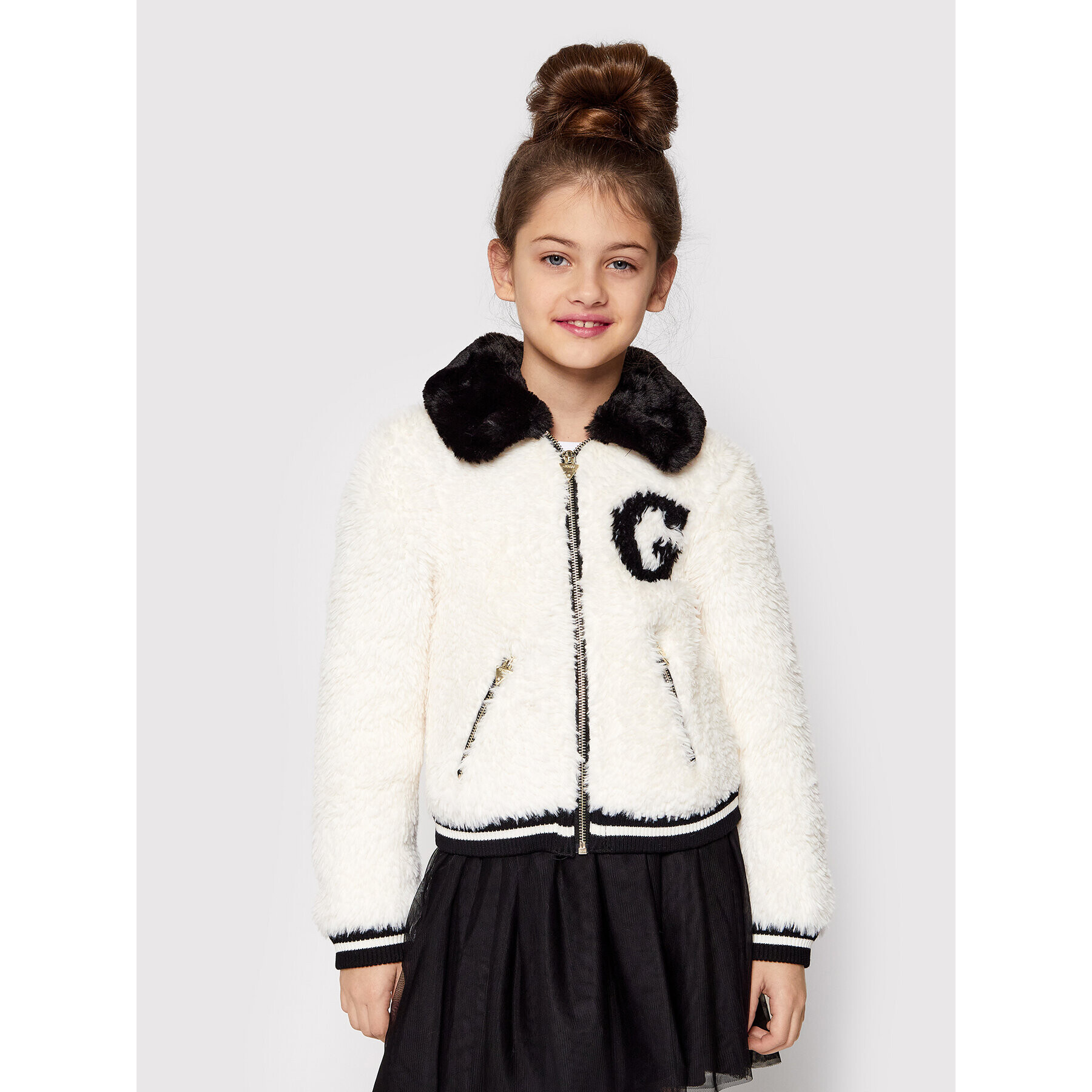 Guess Кожено палто J1BL12 WE9F0 Бял Regular Fit - Pepit.bg