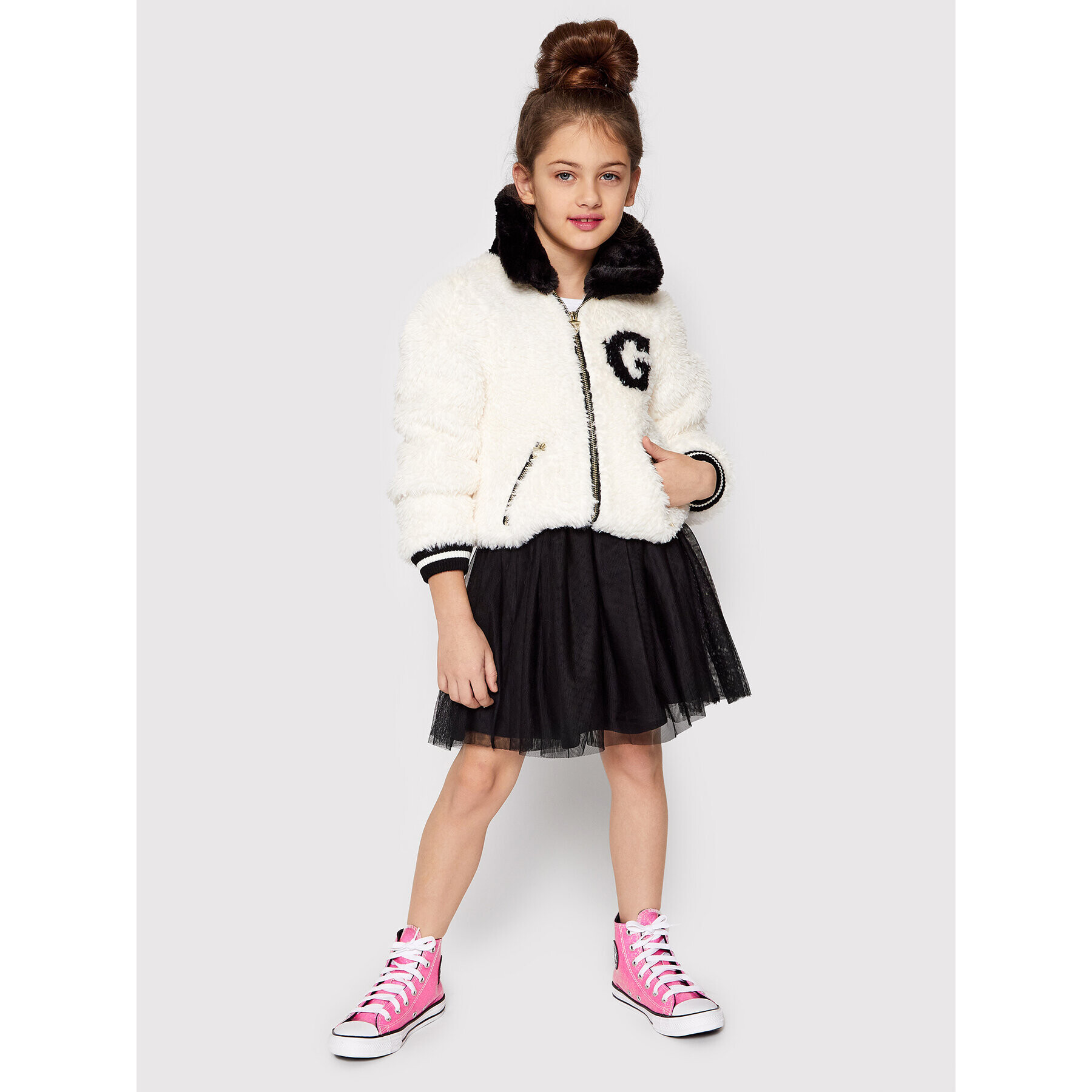 Guess Кожено палто J1BL12 WE9F0 Бял Regular Fit - Pepit.bg