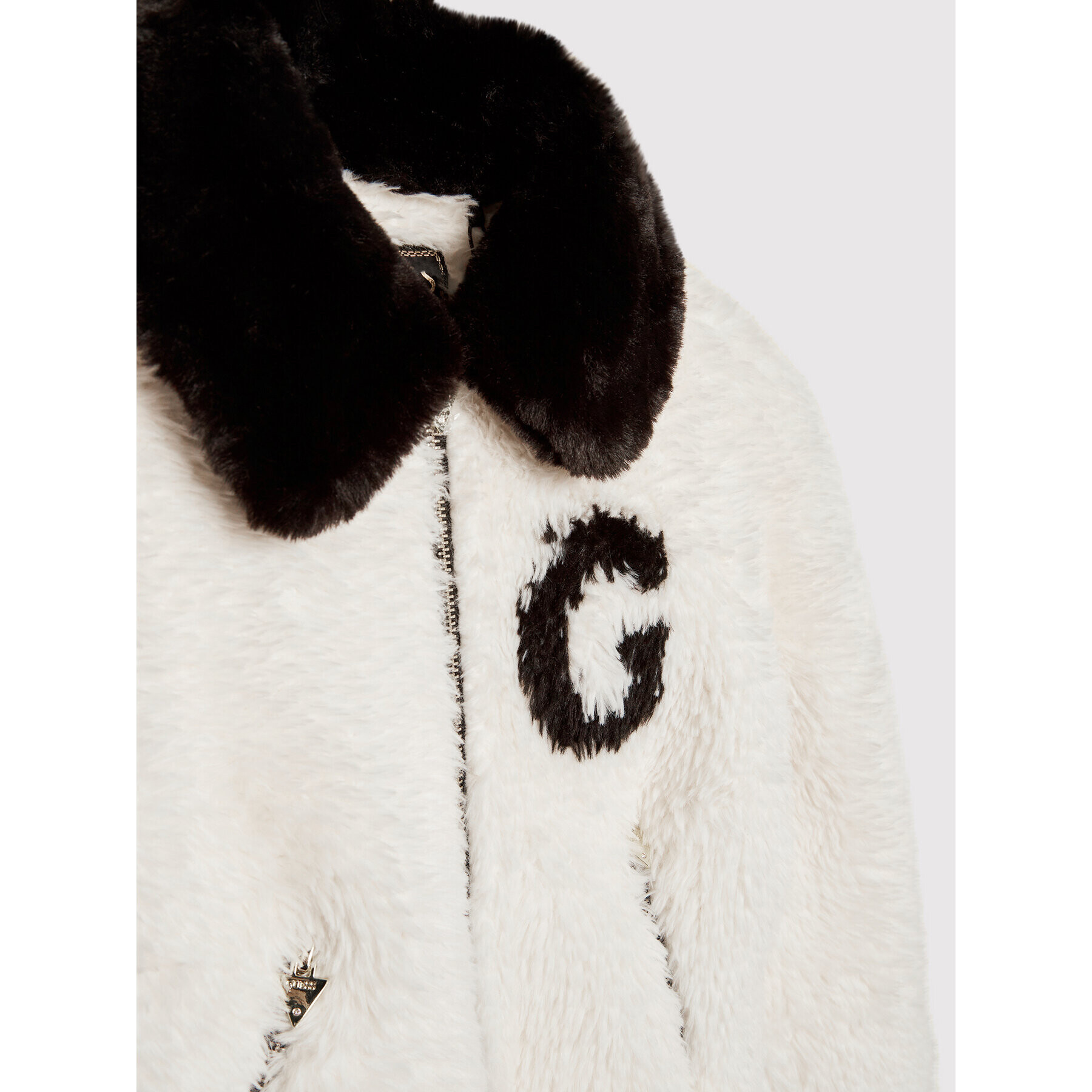 Guess Кожено палто J1BL12 WE9F0 Бял Regular Fit - Pepit.bg