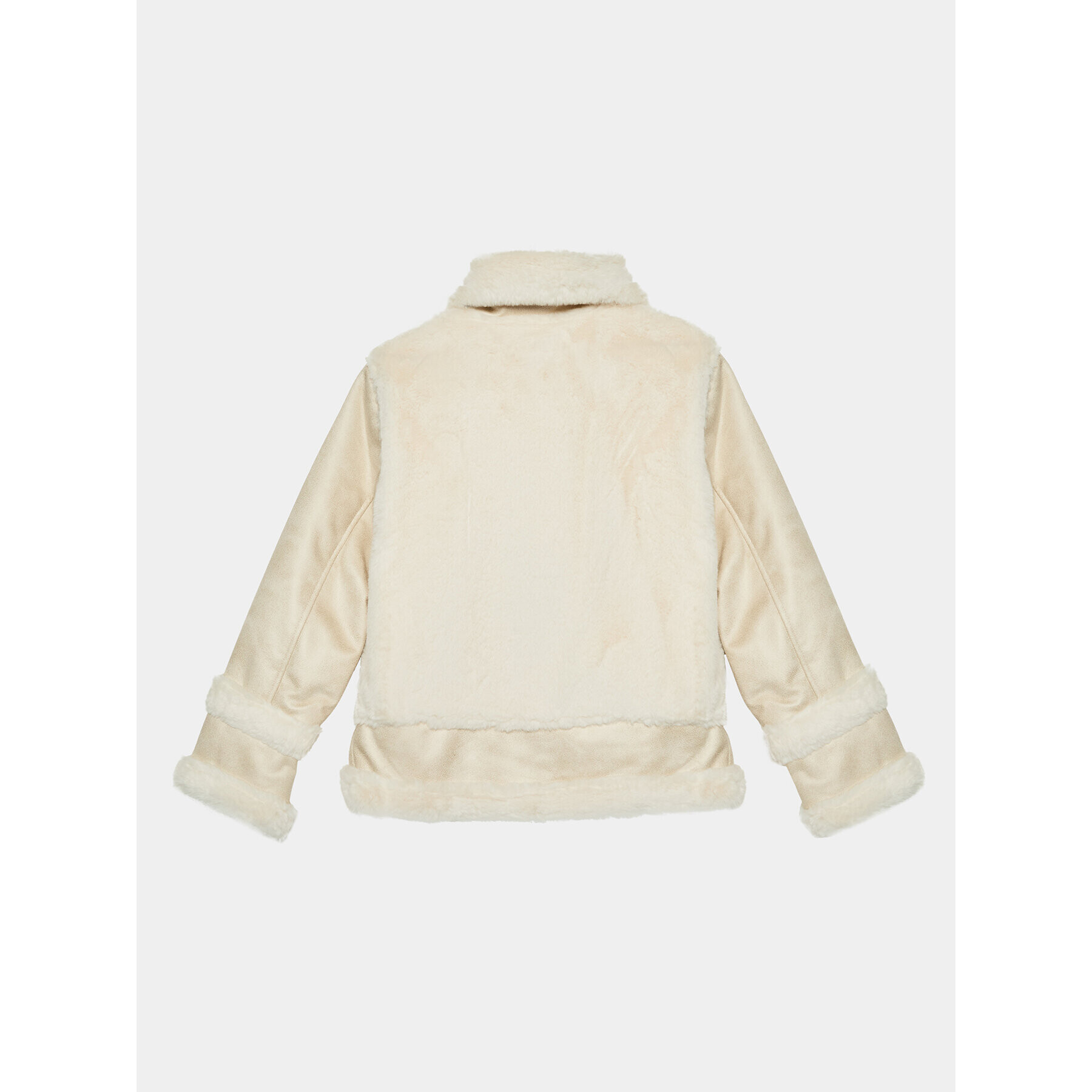 Guess Кожено палто J3BL08 WCFX0 Екрю Regular Fit - Pepit.bg