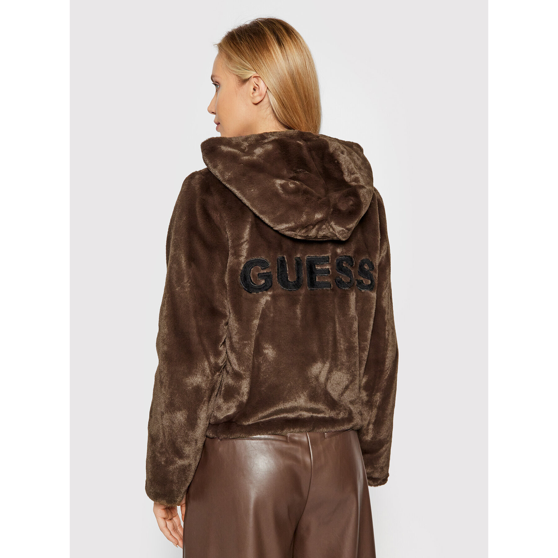 Guess Кожено палто Roxy W0BL49 WDP00 Кафяв Regular Fit - Pepit.bg