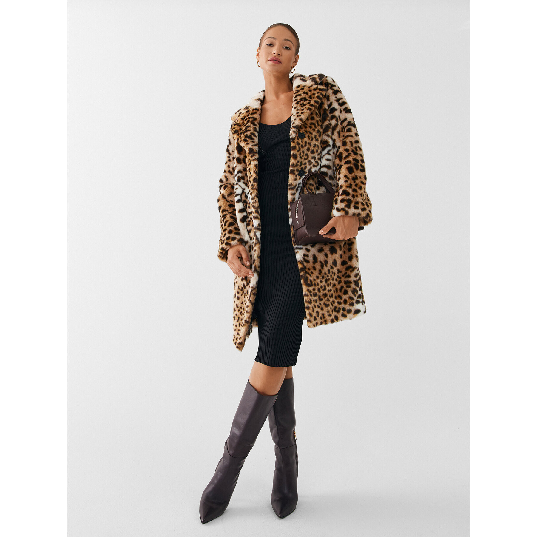 Guess Кожено палто W2BL0A WF2O0 Кафяв Regular Fit - Pepit.bg