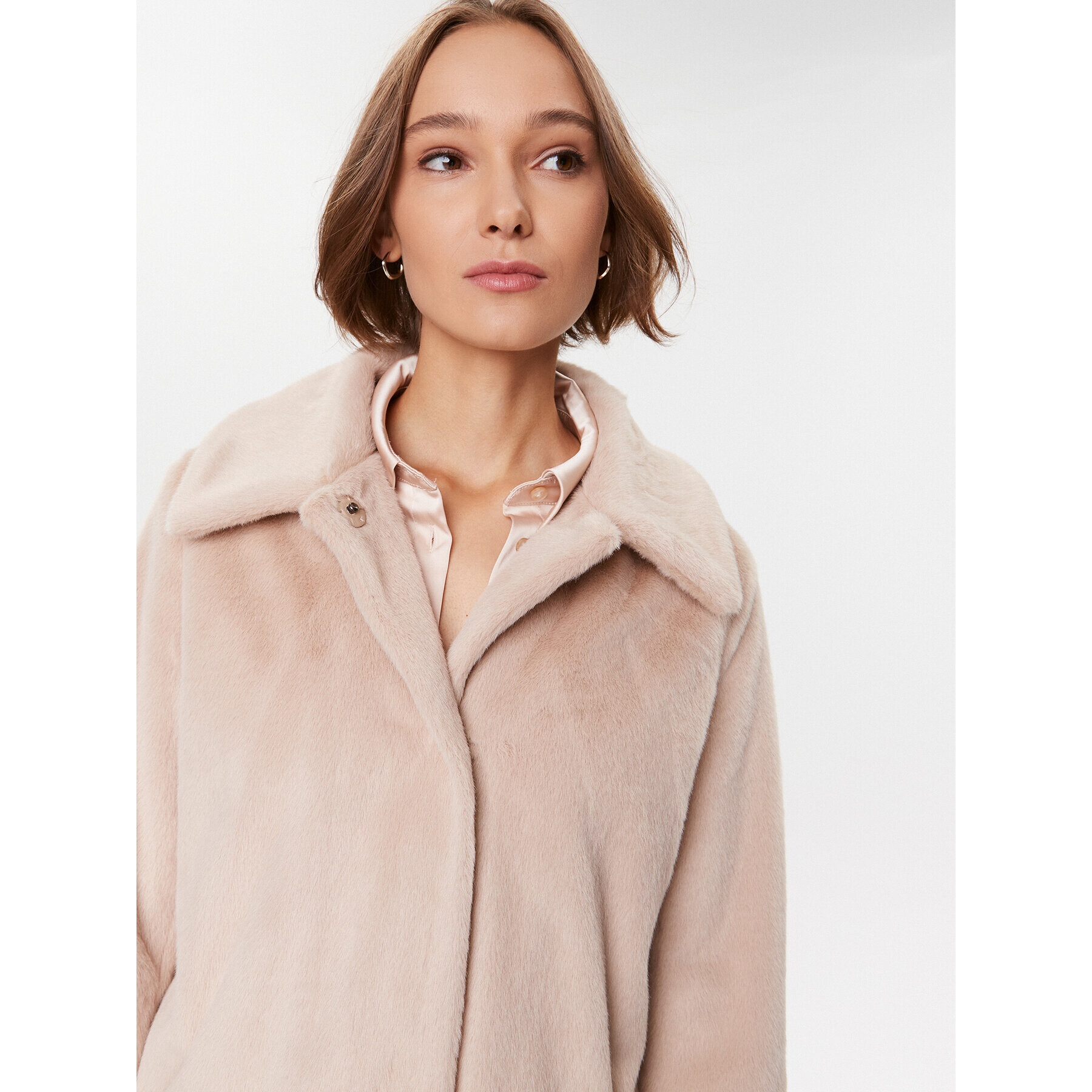 Guess Кожено палто W2BL13 WETS0 Бежов Regular Fit - Pepit.bg
