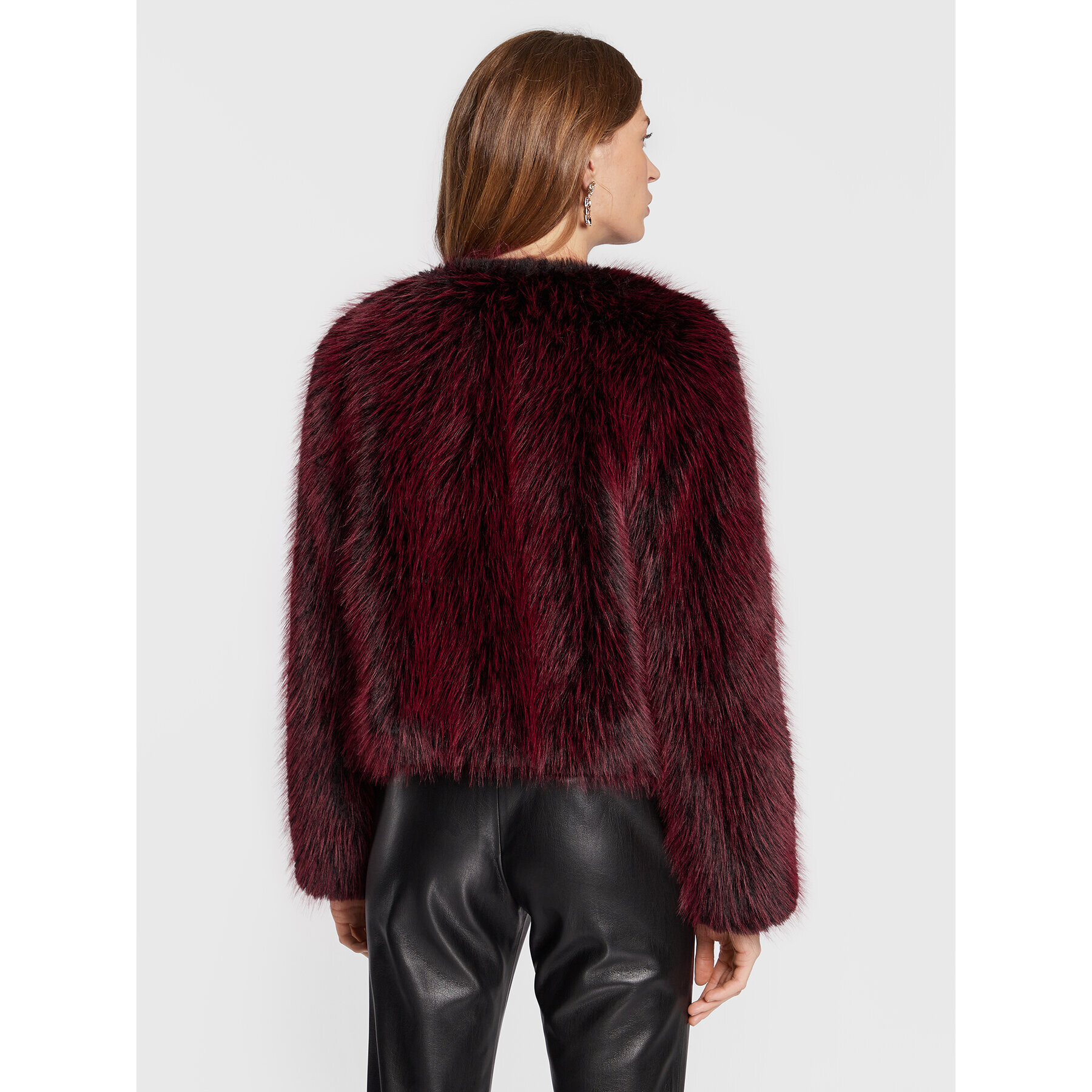 Guess Кожено палто W2BL87 WF280 Бордо Regular Fit - Pepit.bg