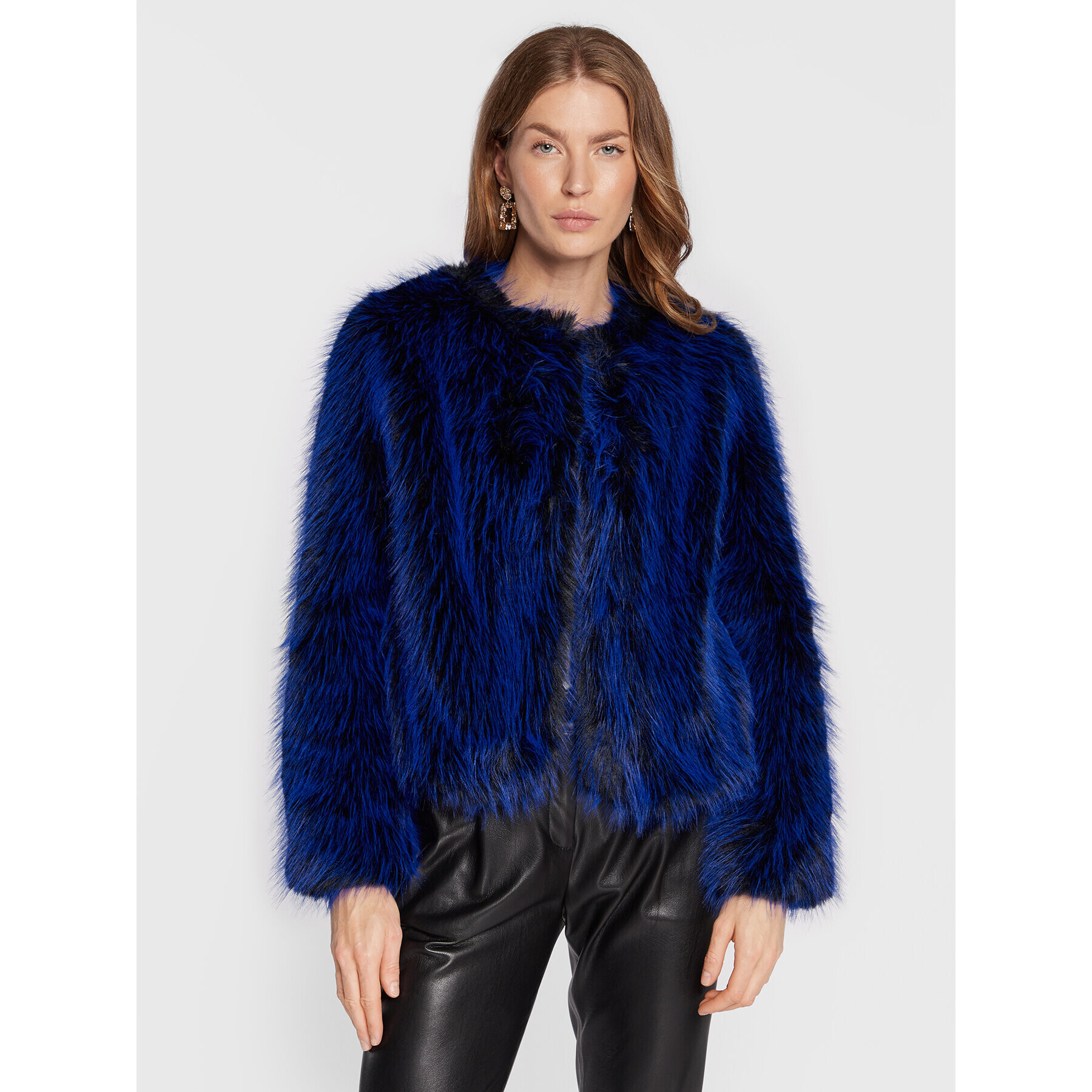 Guess Кожено палто W2BL87 WF280 Син Regular Fit - Pepit.bg