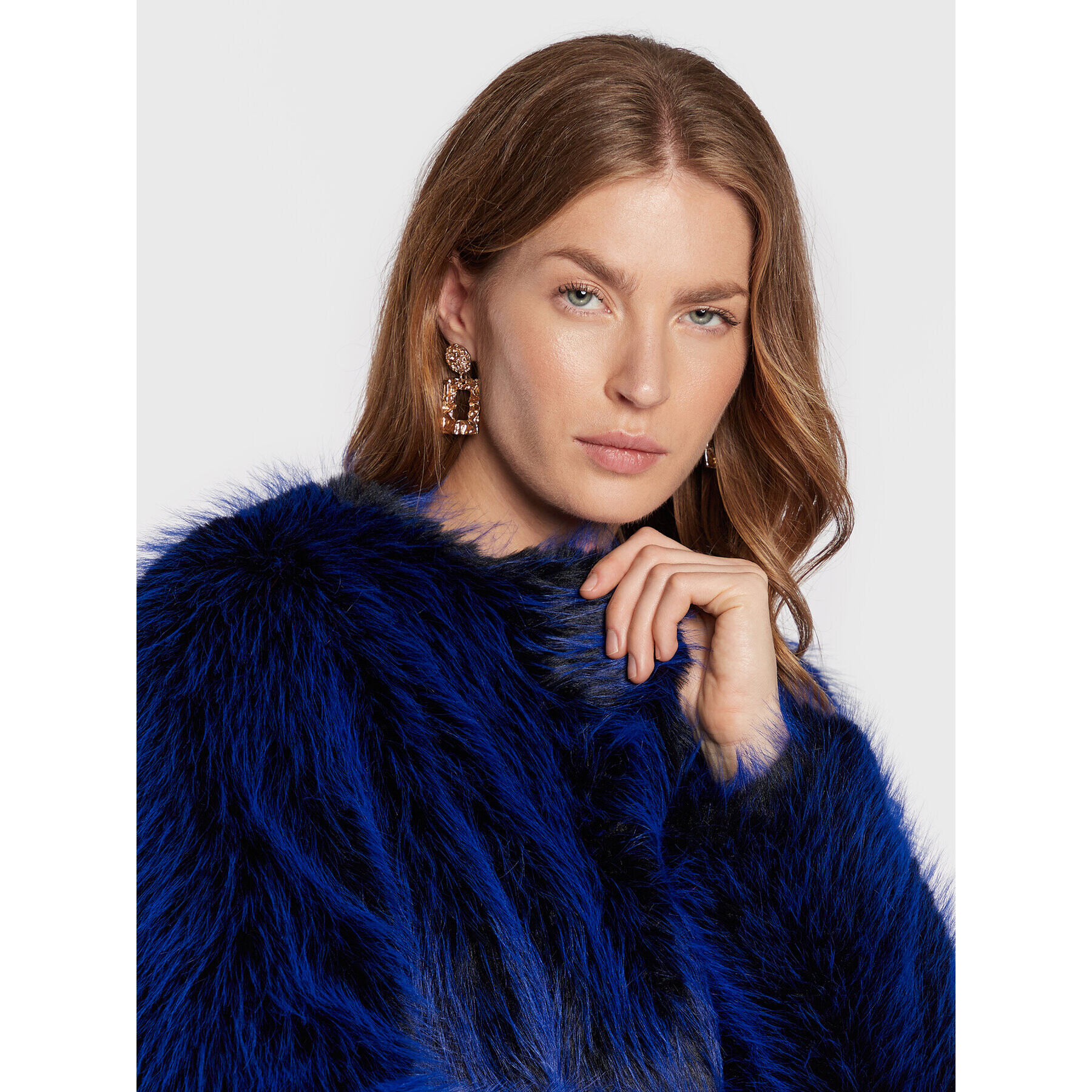 Guess Кожено палто W2BL87 WF280 Син Regular Fit - Pepit.bg