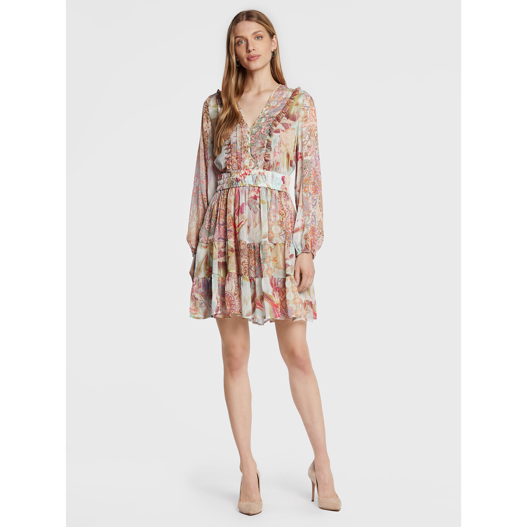 Guess Лятна рокля W2YK55 WCWF2 Цветен Regular Fit - Pepit.bg