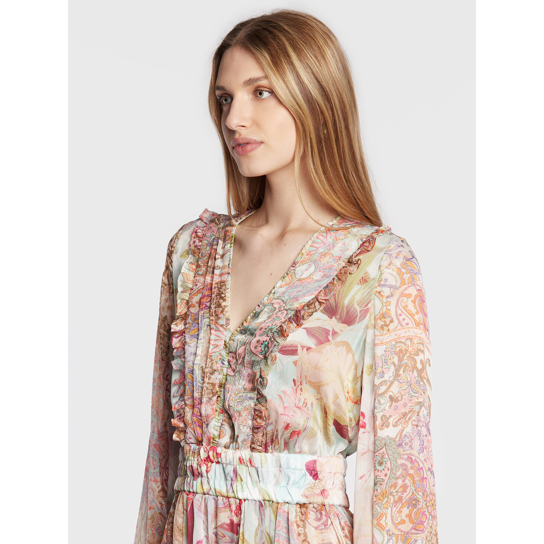 Guess Лятна рокля W2YK55 WCWF2 Цветен Regular Fit - Pepit.bg