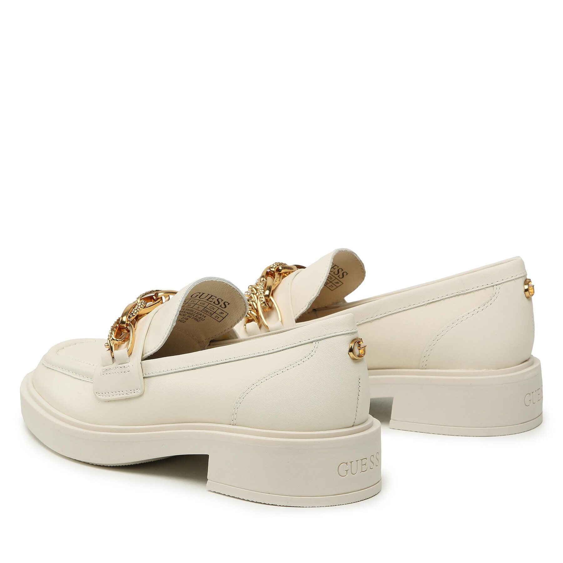 Guess лоуфъри с дебела подметка Kabele FL5KBL LEA14 Бежов - Pepit.bg