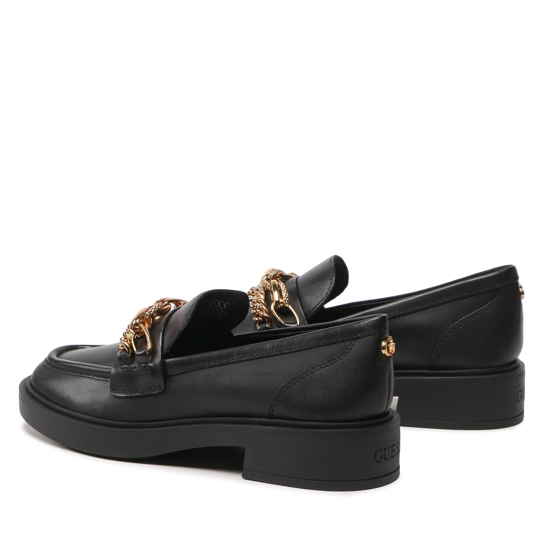 Guess лоуфъри с дебела подметка Kabele FL5KBL LEA14 Черен - Pepit.bg