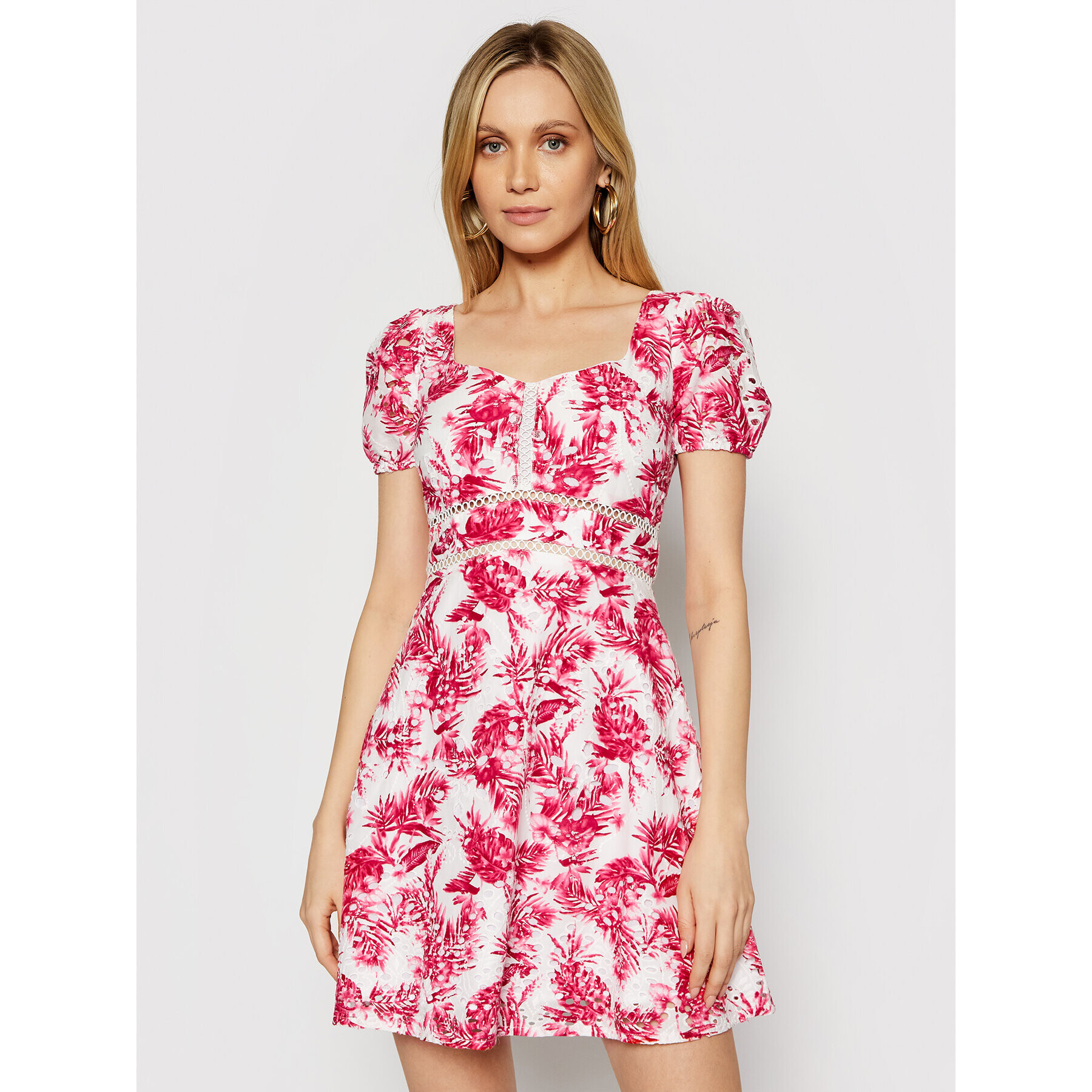 Guess Лятна рокля W1GK1A WDVB1 Розов Regular Fit - Pepit.bg