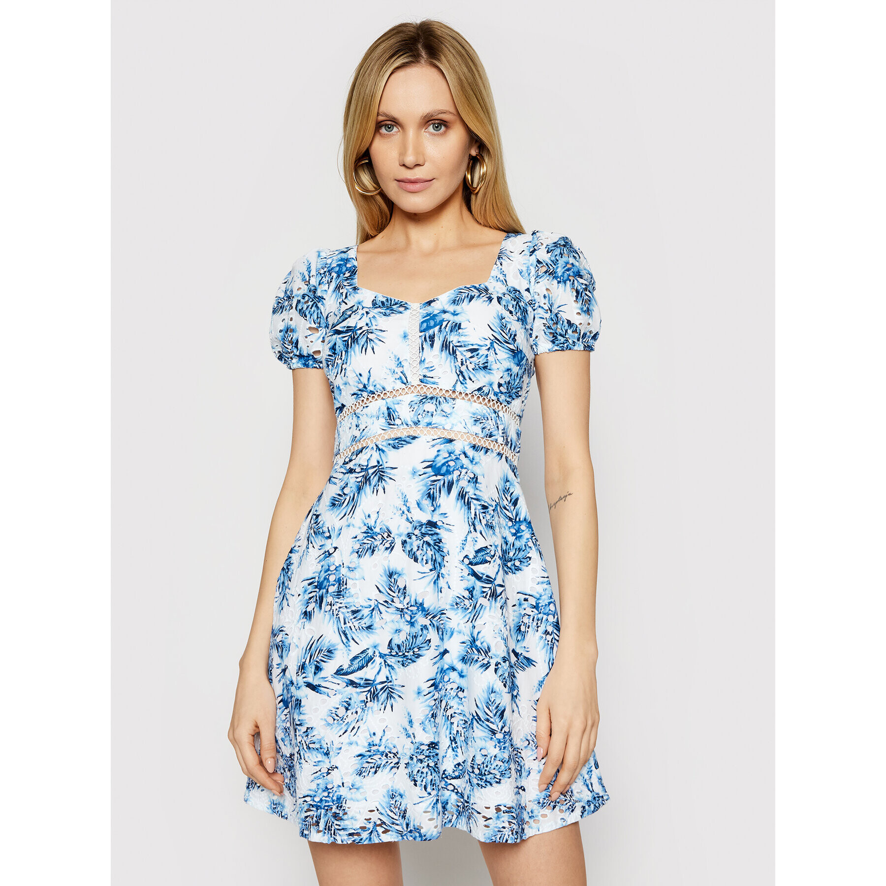 Guess Лятна рокля W1GK1A WDVB1 Син Regular Fit - Pepit.bg
