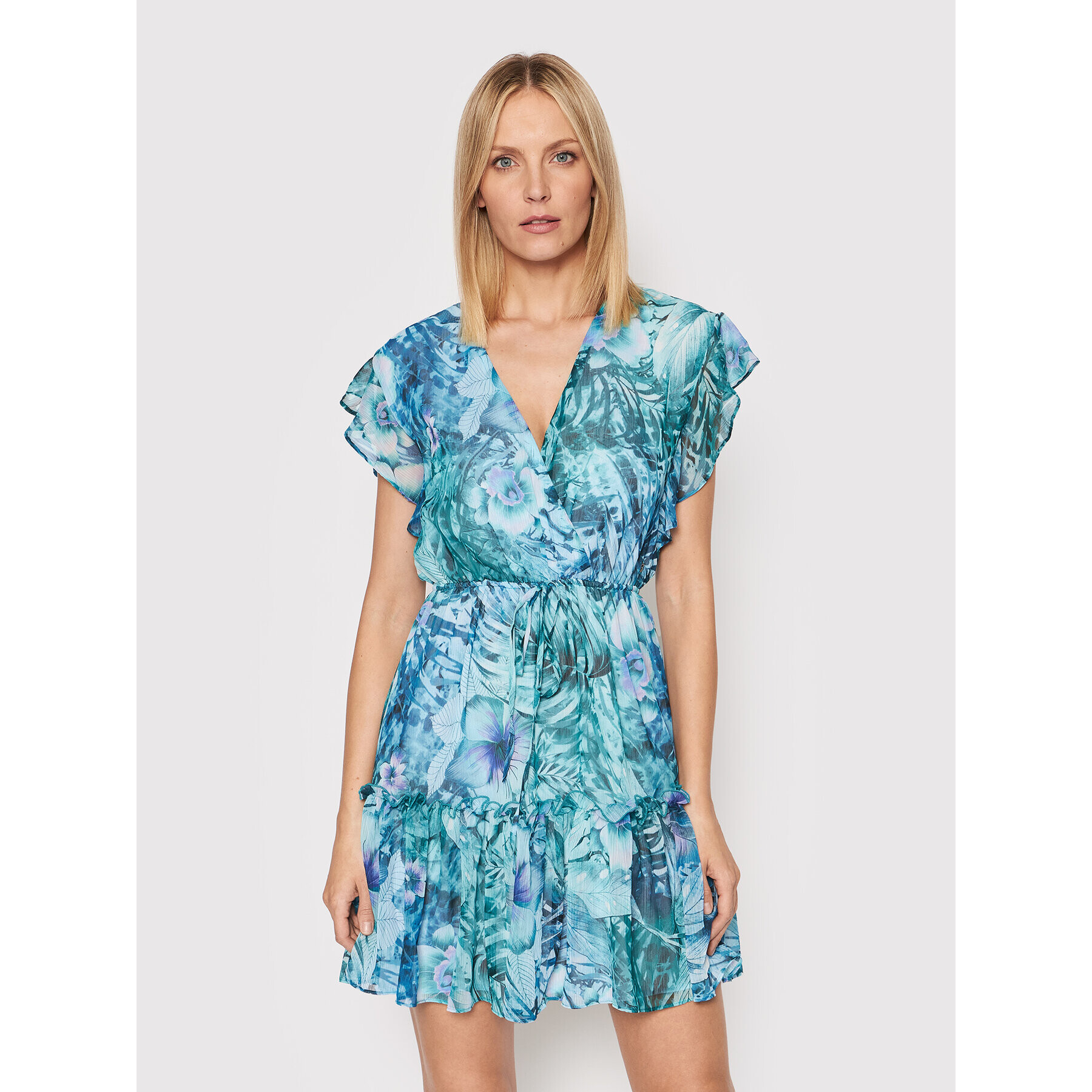 Guess Лятна рокля W2GK43 WEL02 Син Regular Fit - Pepit.bg