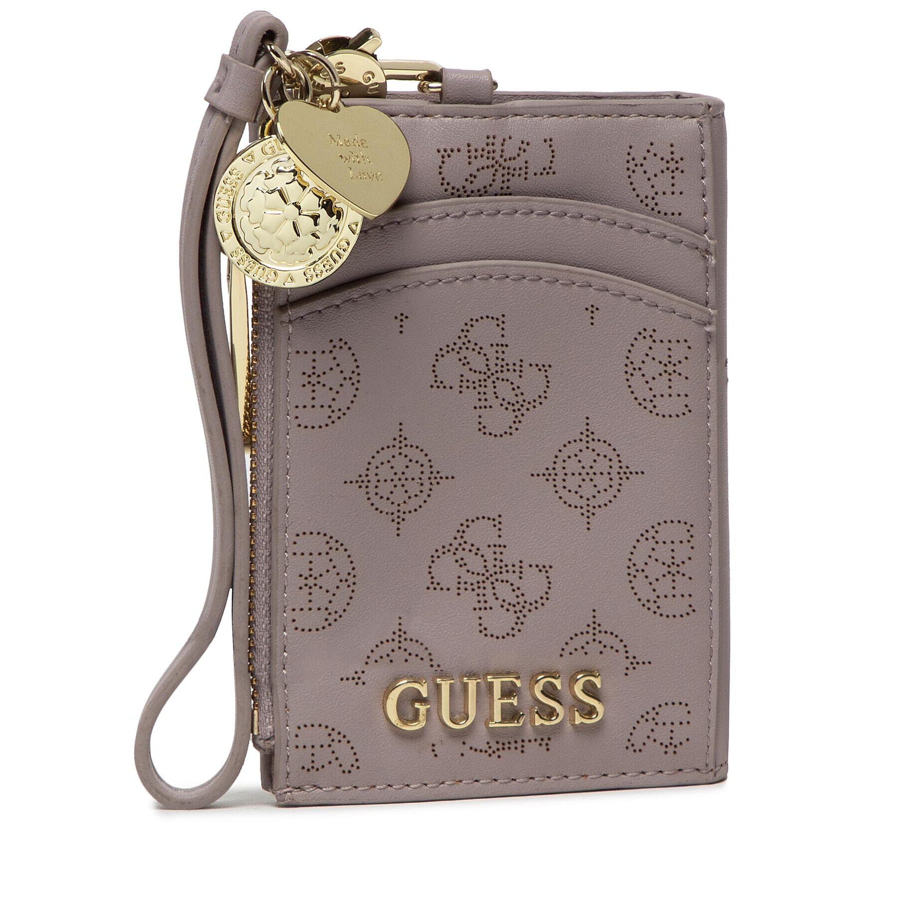 Guess Калъф за кредитни карти Jacaline Card Case Keyring RWJACA P2202 Виолетов - Pepit.bg