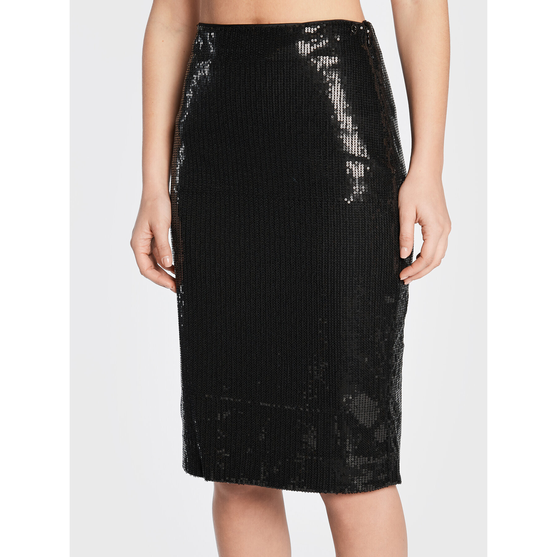 Guess Миди пола Megan W2BD54 KBDV0 Черен Slim Fit - Pepit.bg