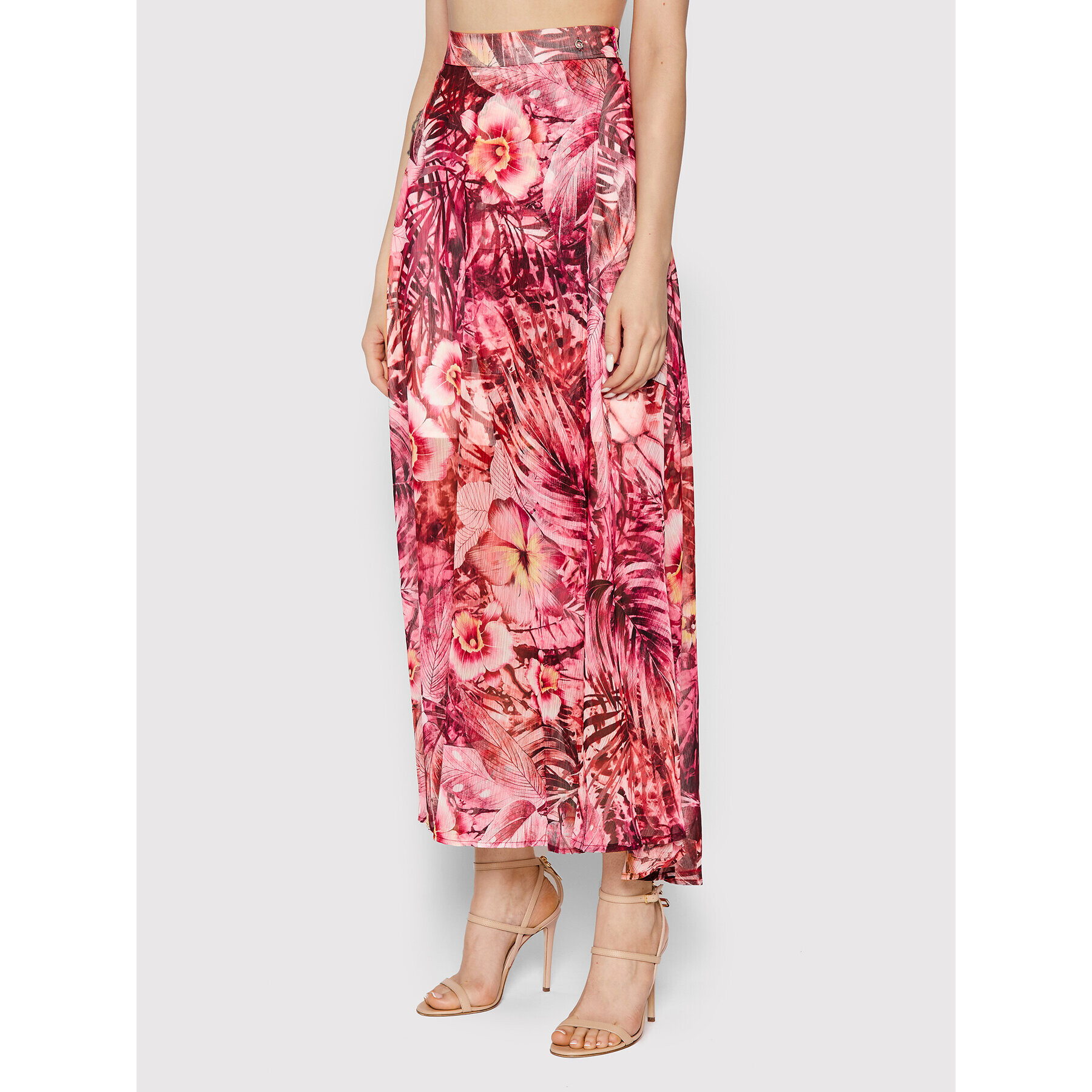 Guess Миди пола W2GD40 WEL02 Розов Regular Fit - Pepit.bg