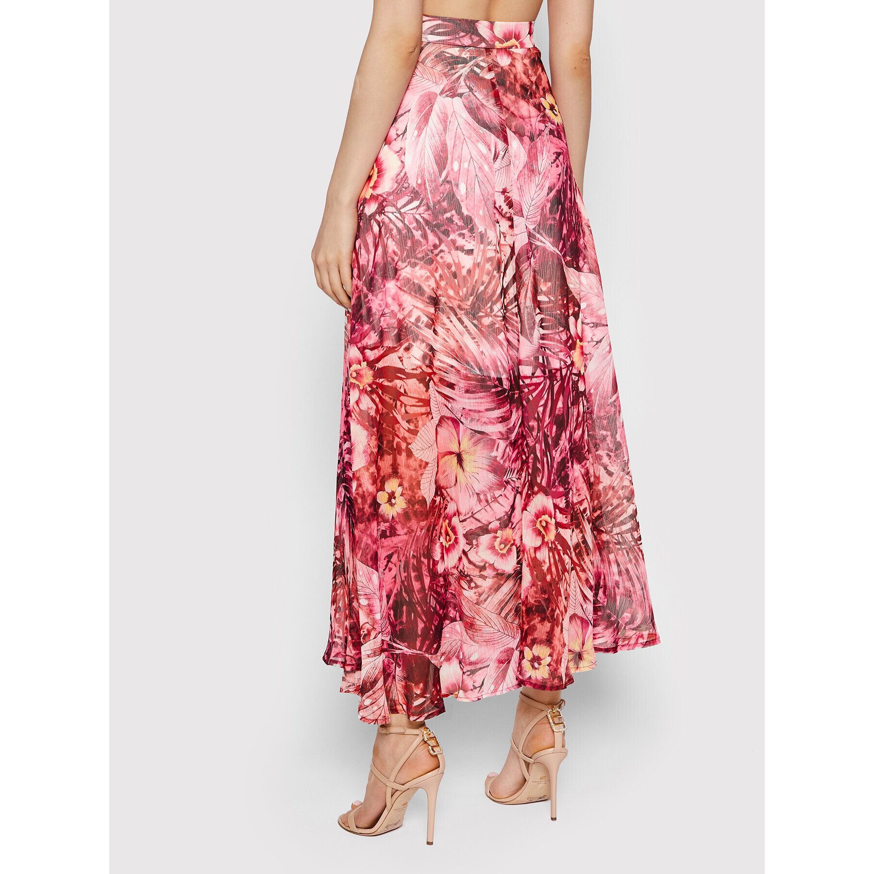 Guess Миди пола W2GD40 WEL02 Розов Regular Fit - Pepit.bg