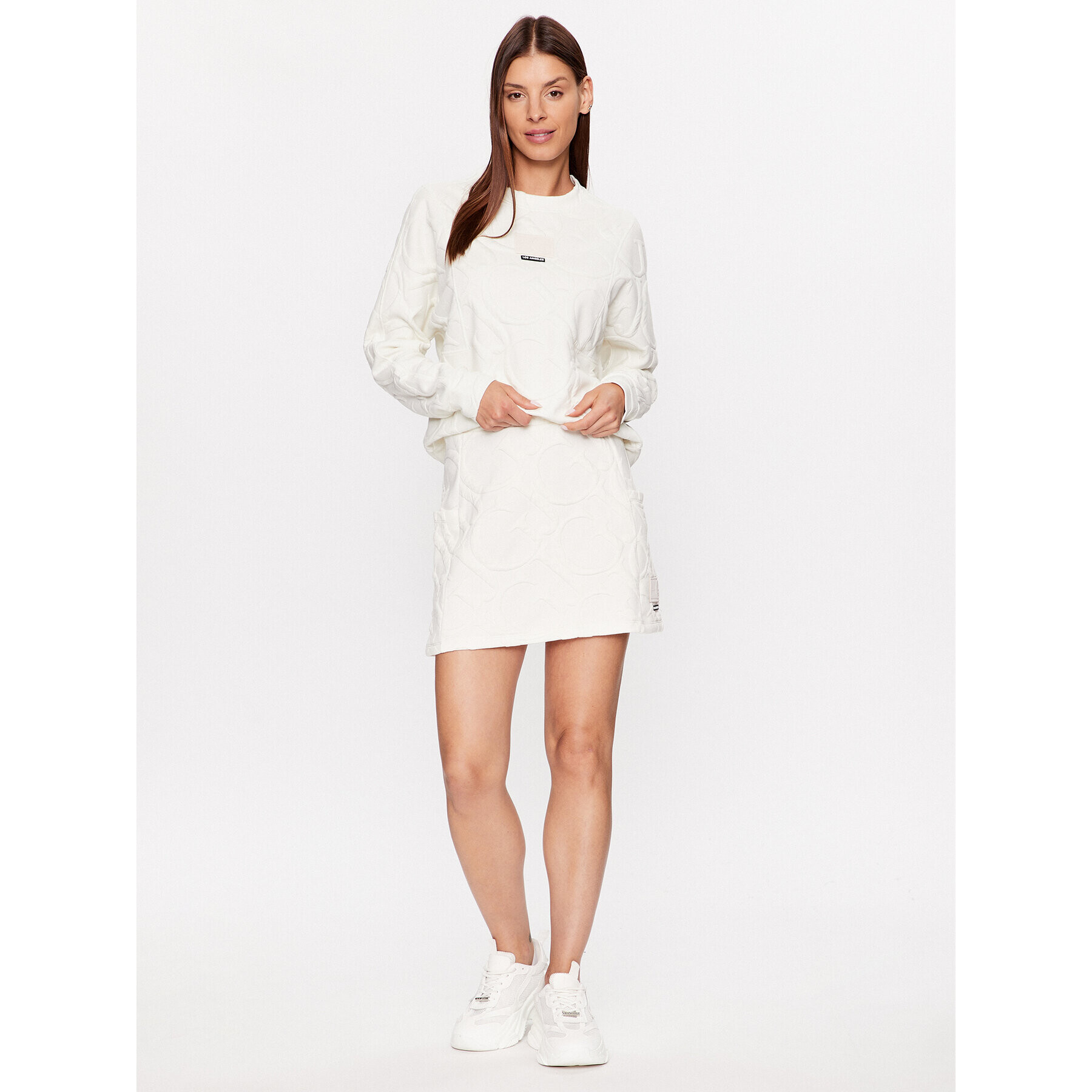 Guess Мини пола Adelaide V3GD17 KBIN0 Бежов Regular Fit - Pepit.bg