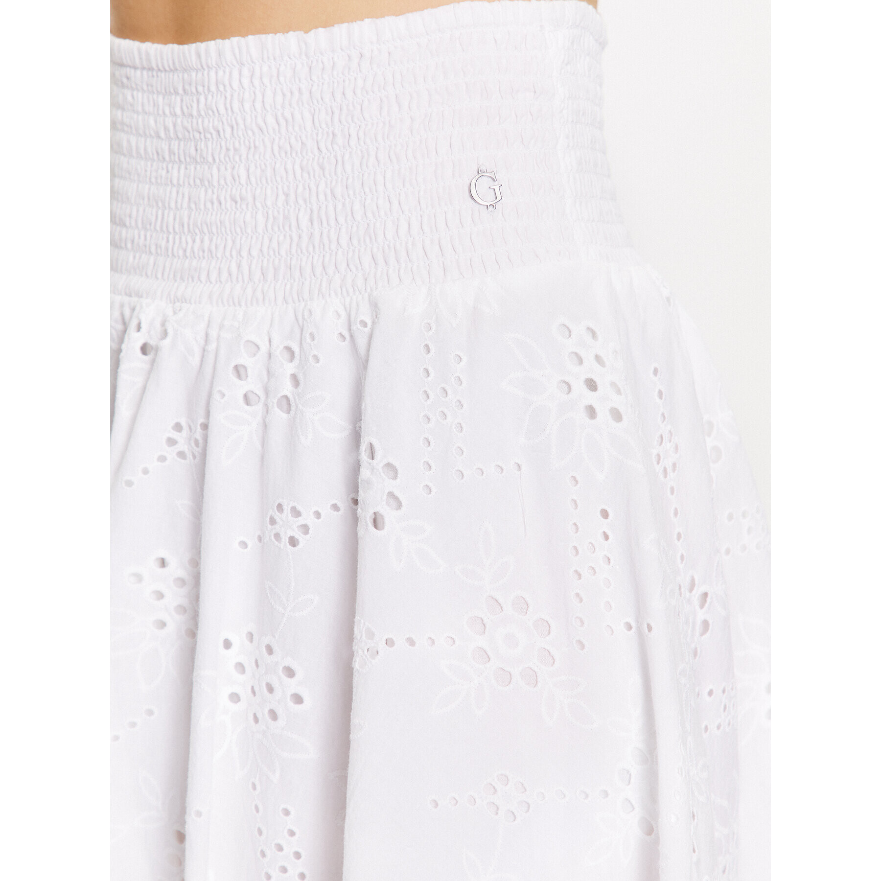 Guess Мини пола Peggy W3GD0I WFG40 Бял Regular Fit - Pepit.bg