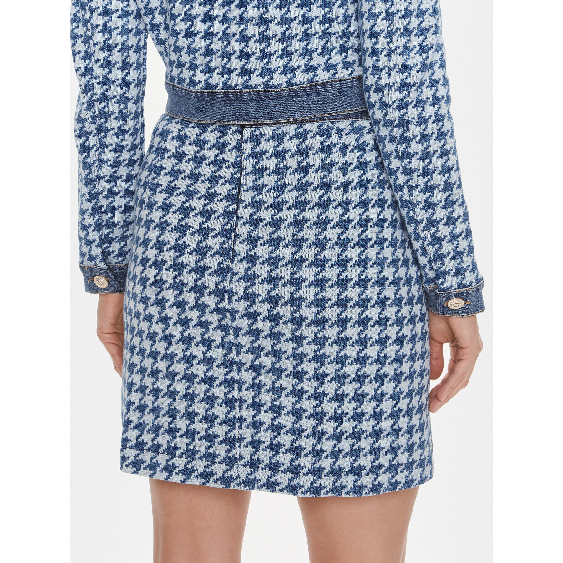 Guess Мини пола Tweed W4RD93 D59L1 Син Regular Fit - Pepit.bg