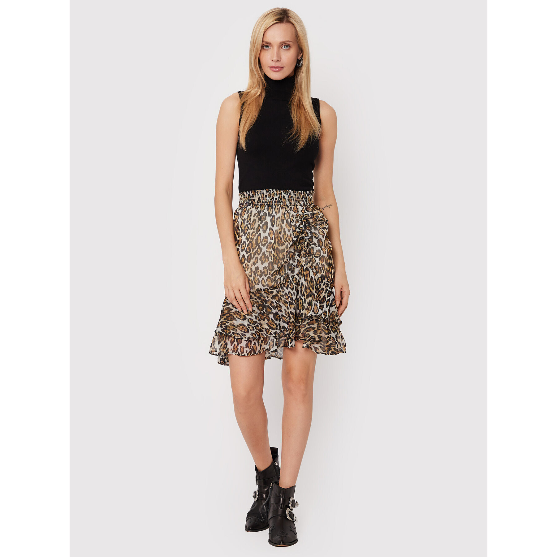 Guess Мини пола W2YD38 WEL02 Бежов Regular Fit - Pepit.bg
